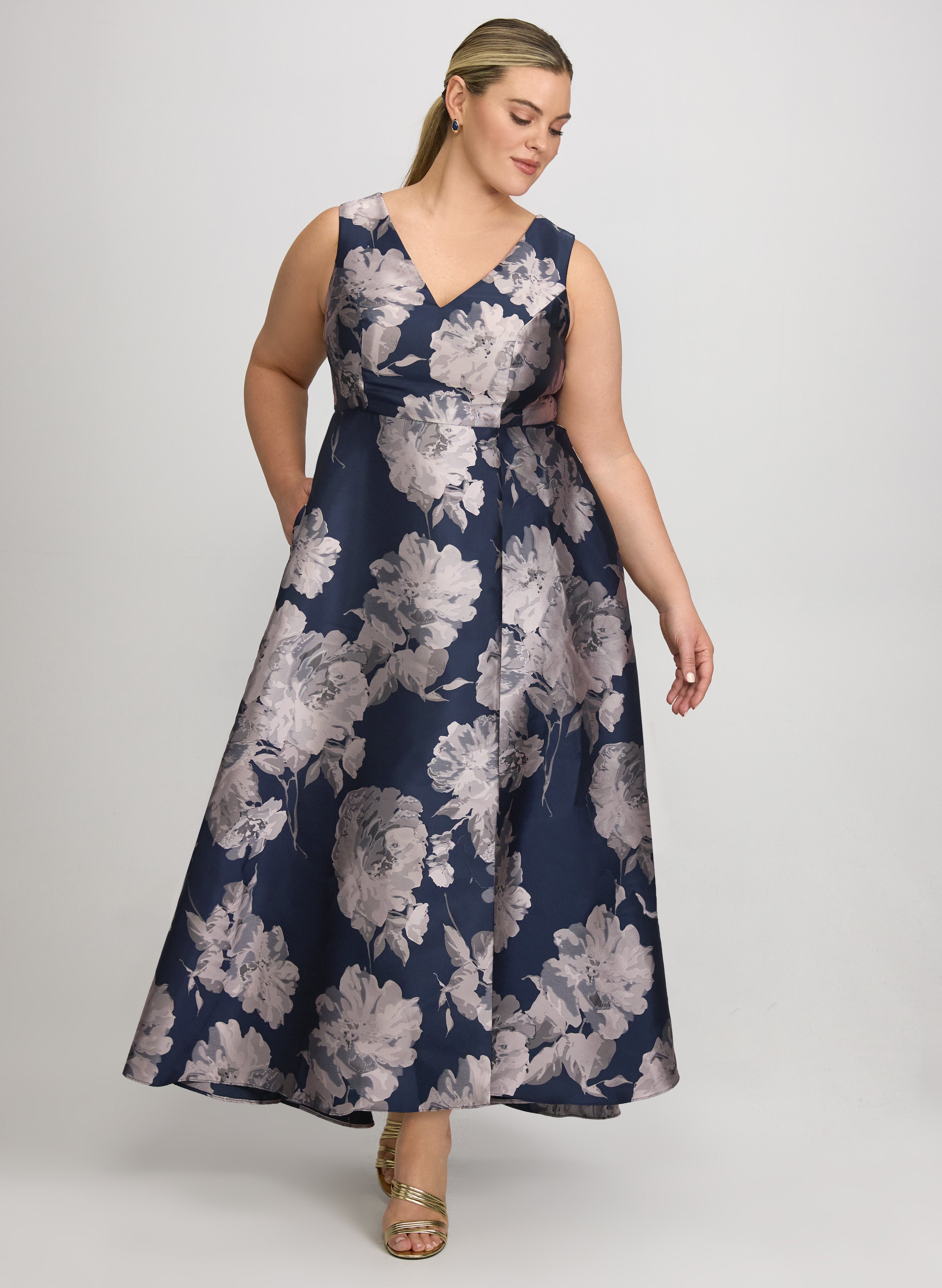 Floral Jacquard Dress