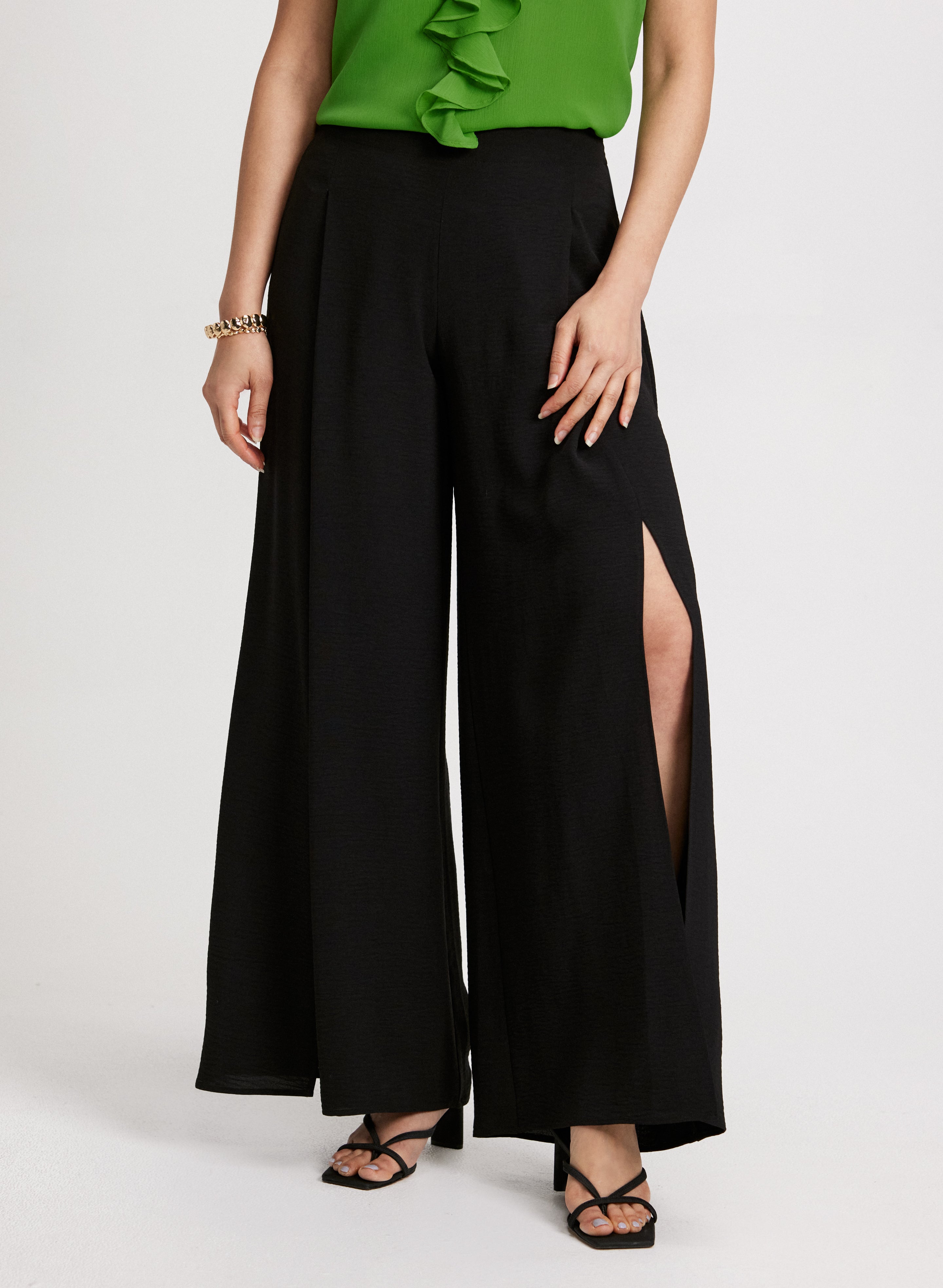 Slit Wide Leg Pants