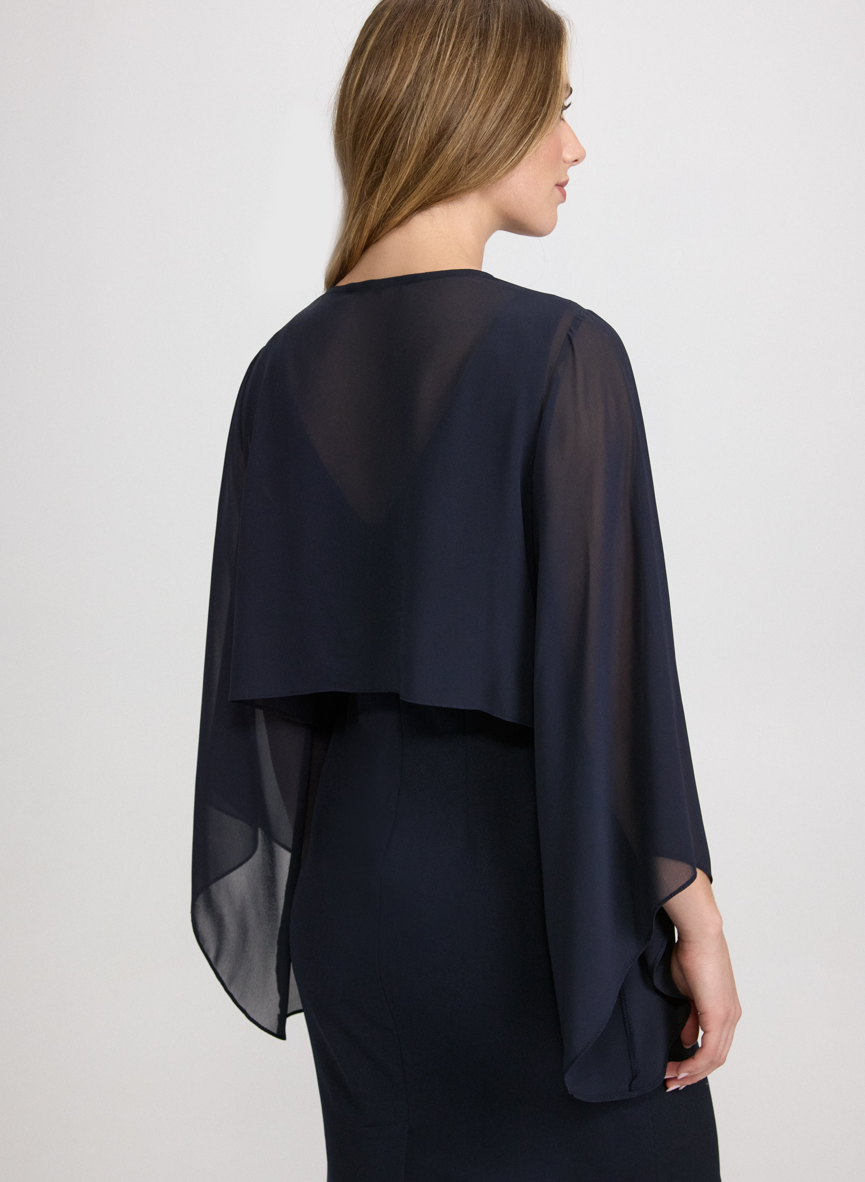 Asymmetric Chiffon Bolero