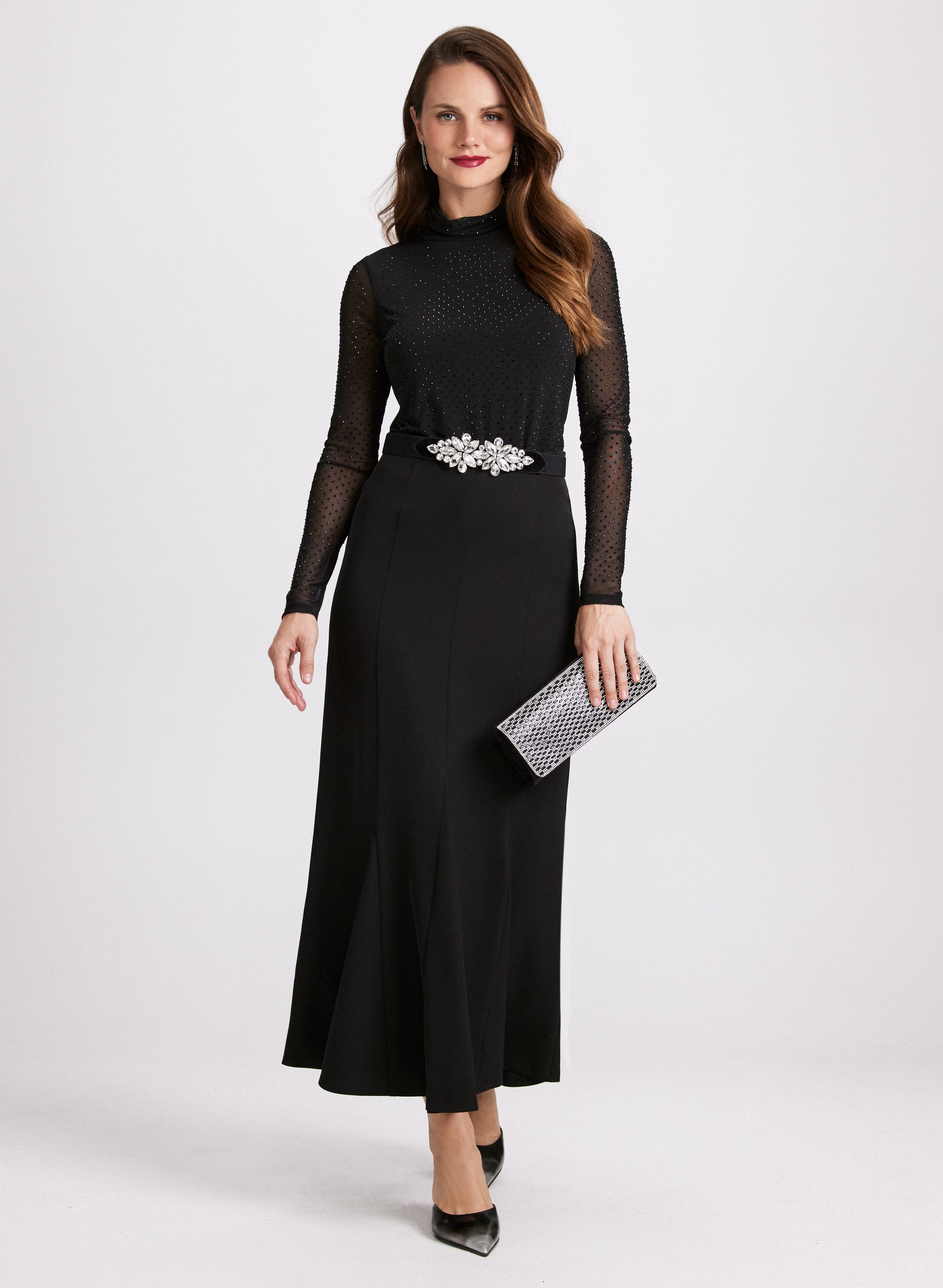 épine label rhinestone rib knit highneck épine label rhinestone rib knit highneck