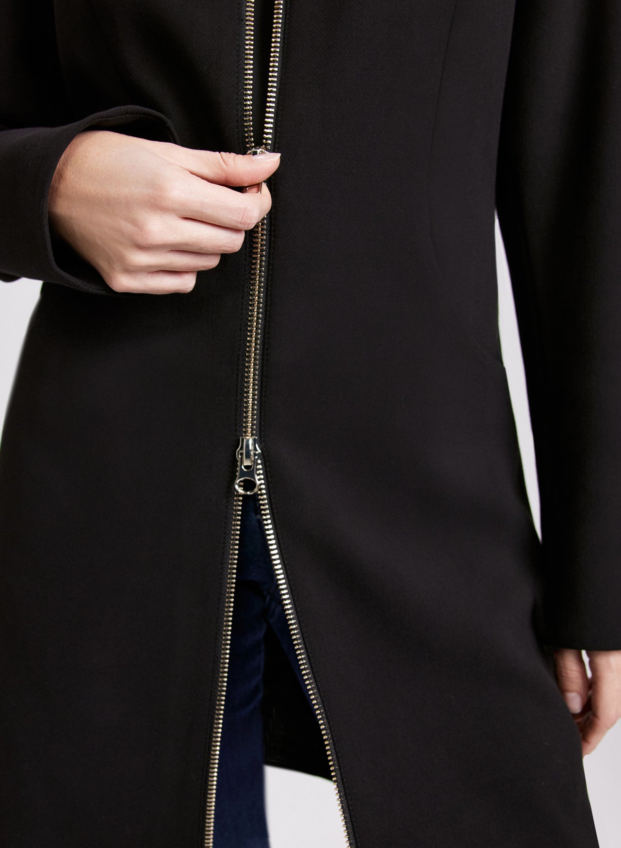 Solid Color Stand Collar Cotton Coat With Pockets main image 0