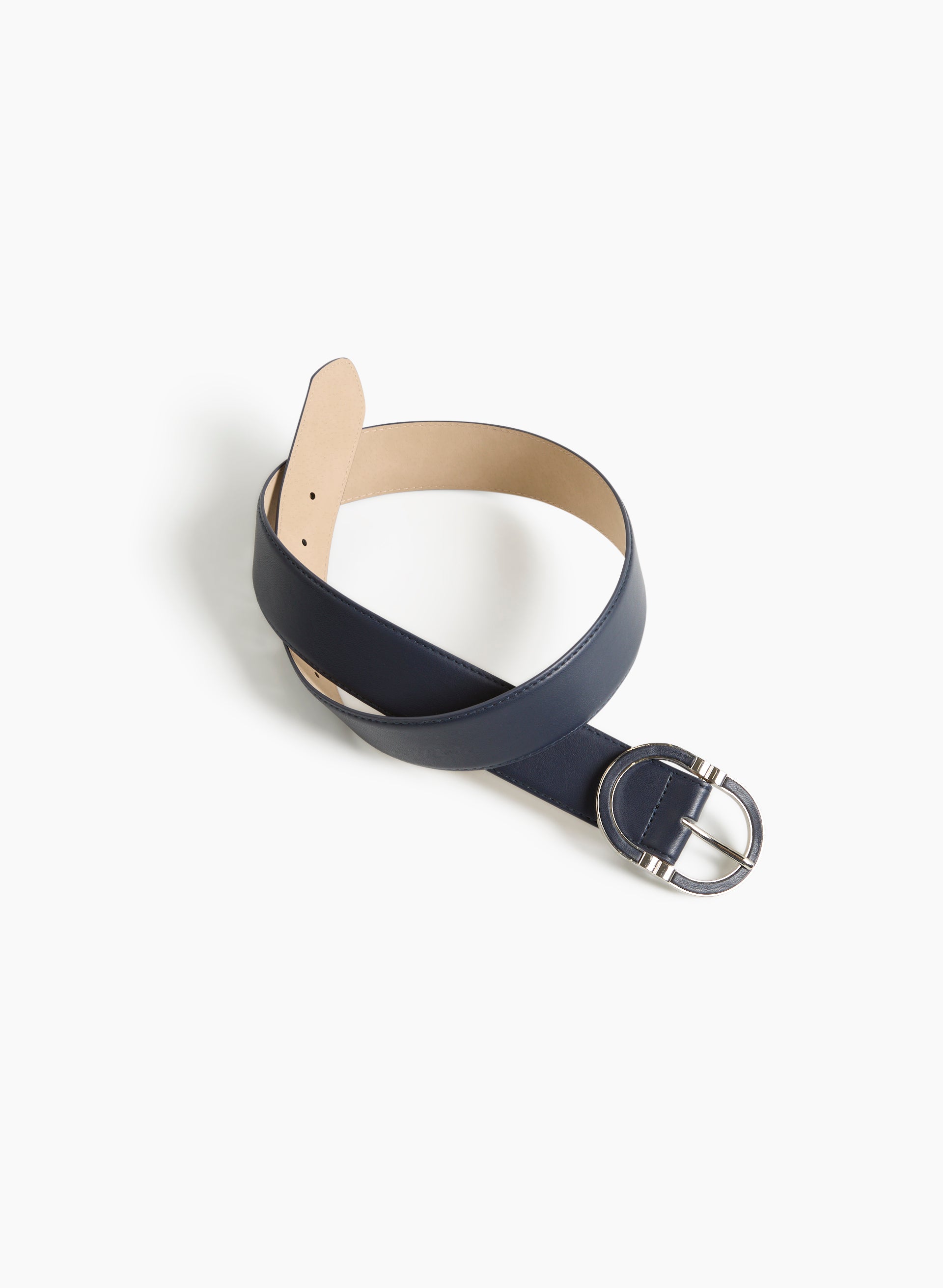 Oval Buckle Thick Belt