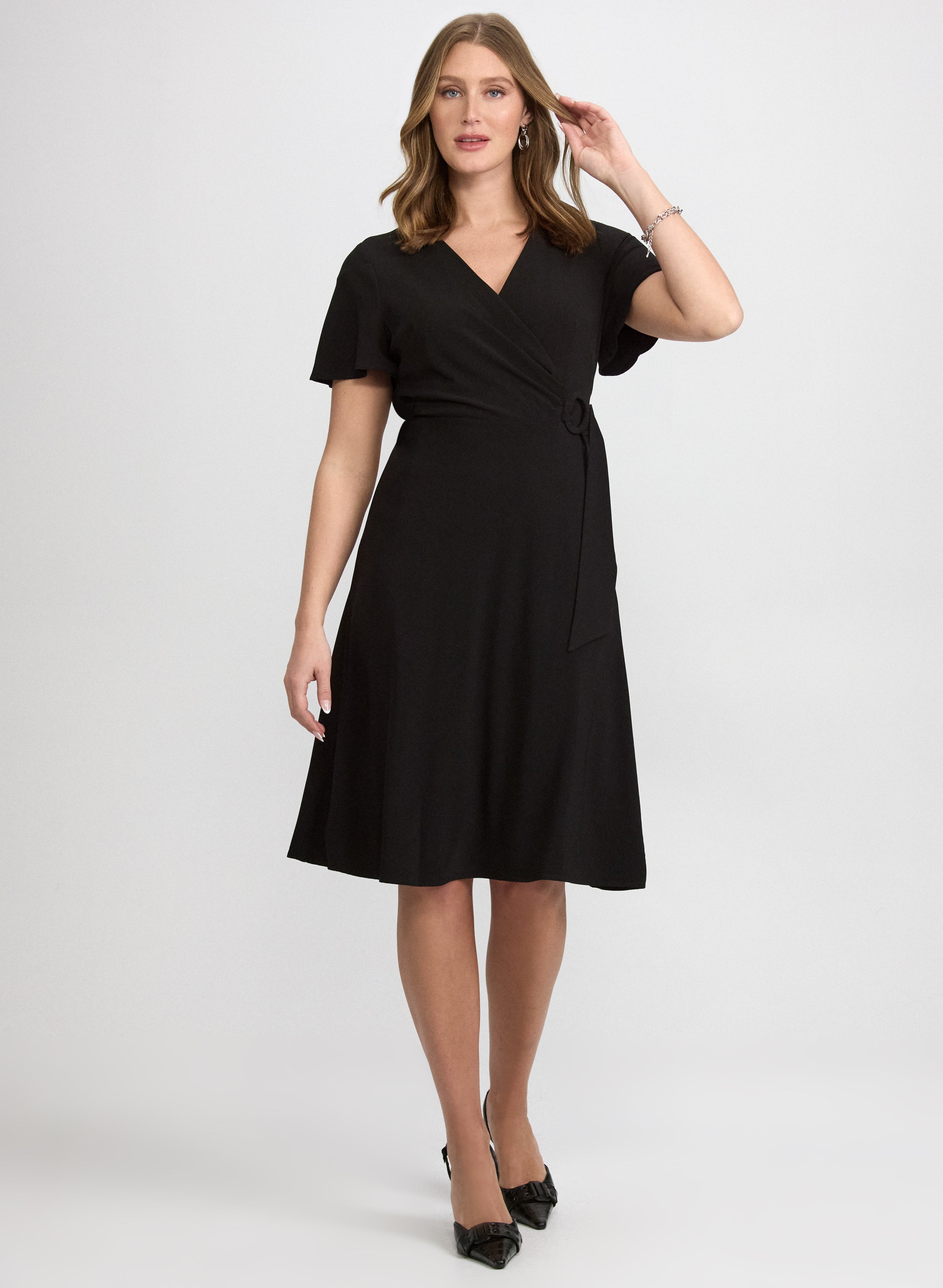 Crepe Fit & Flare Dress Crepe Fit & Flare Dress