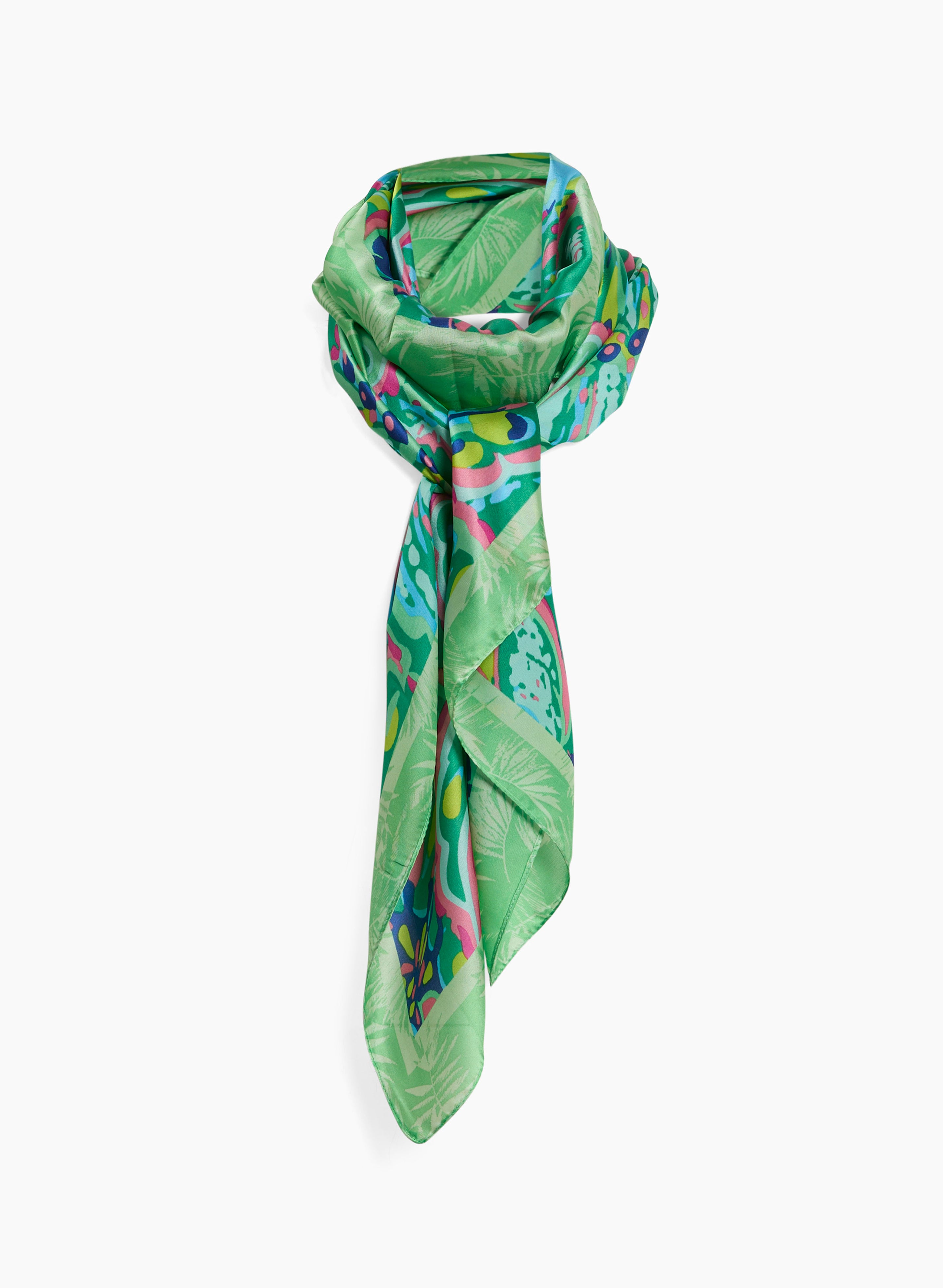 Tropical Satin Scarf