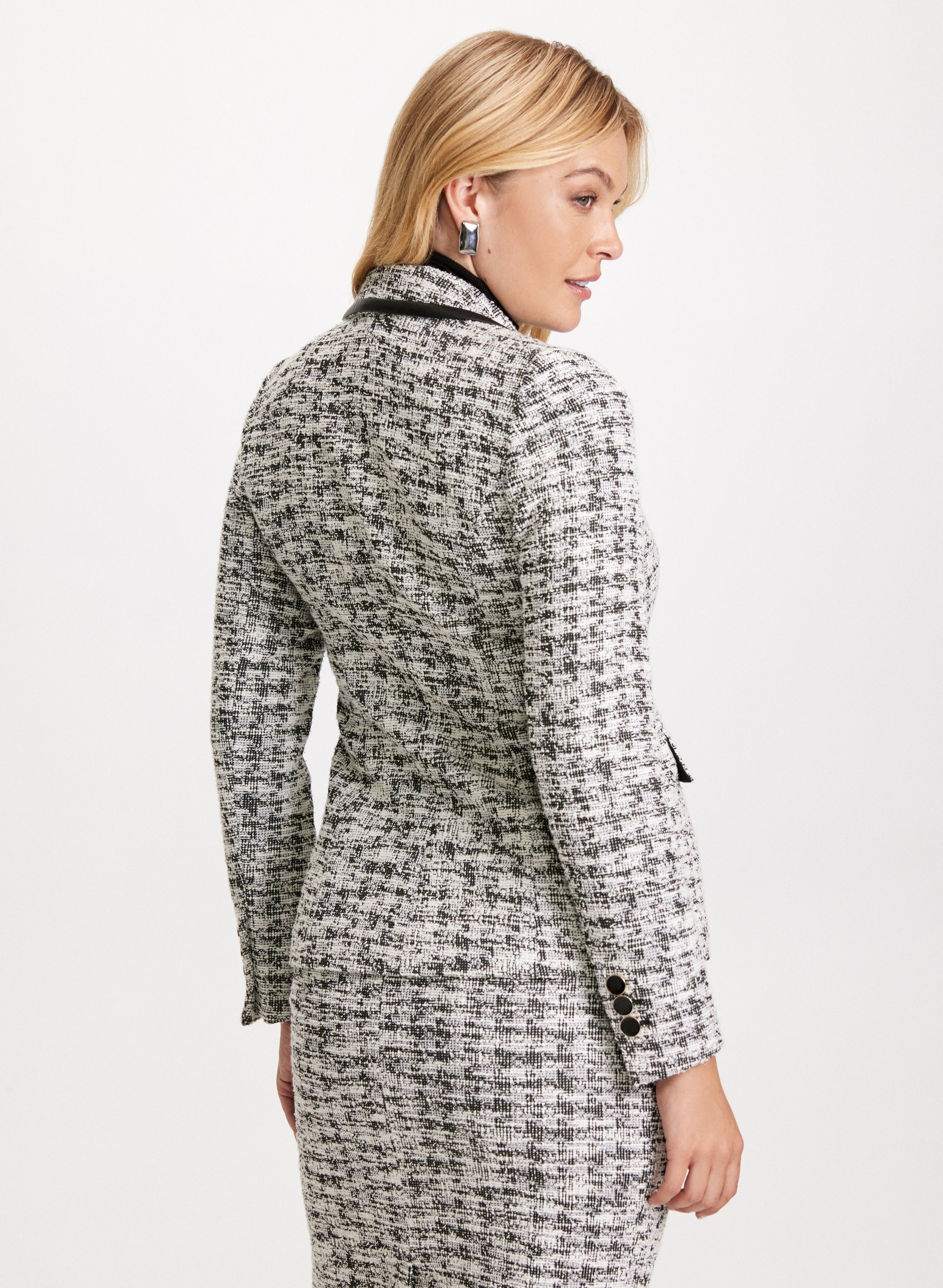 Black pattern blazer best sale