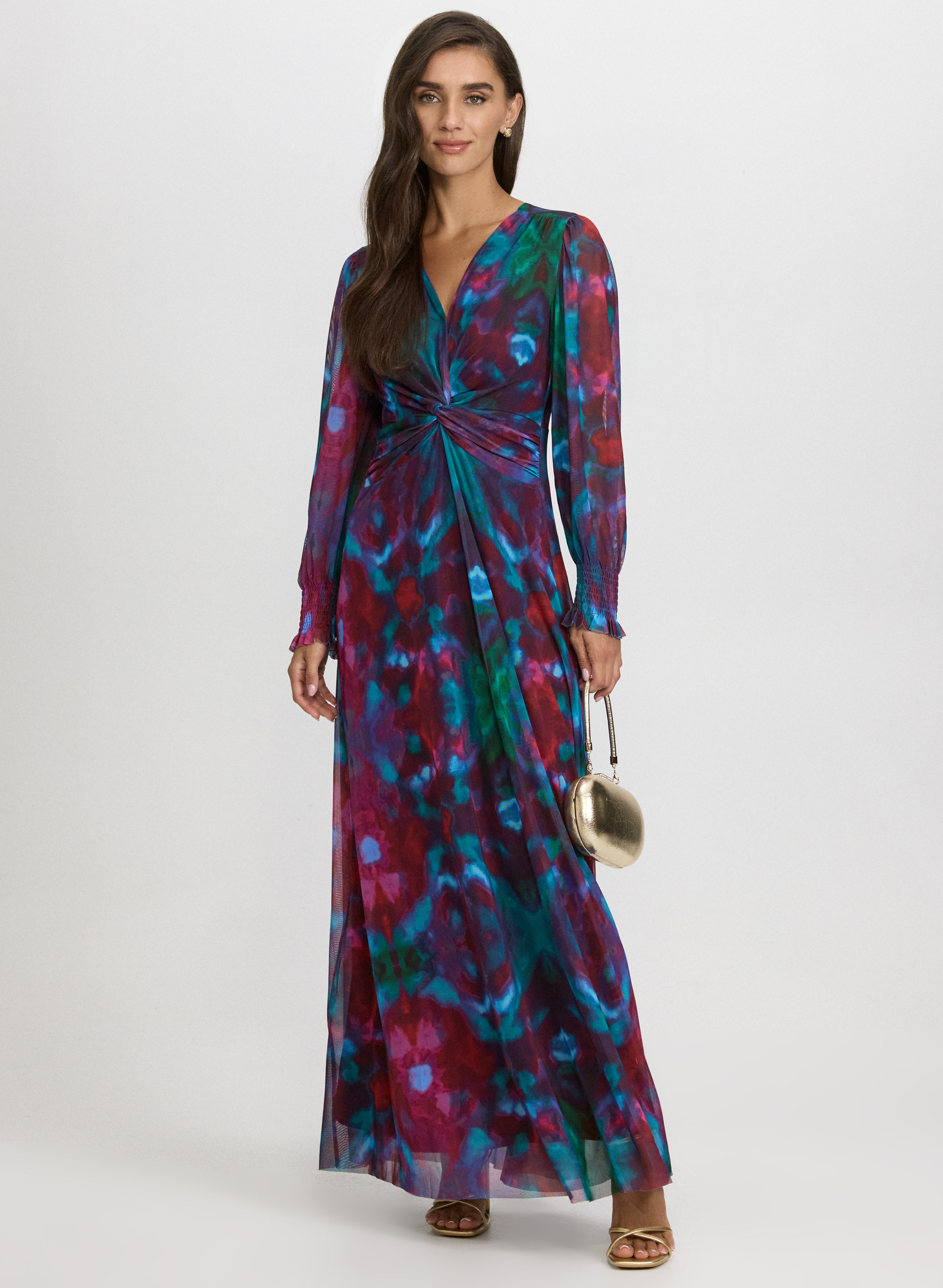 Floral Twist-Front Dress