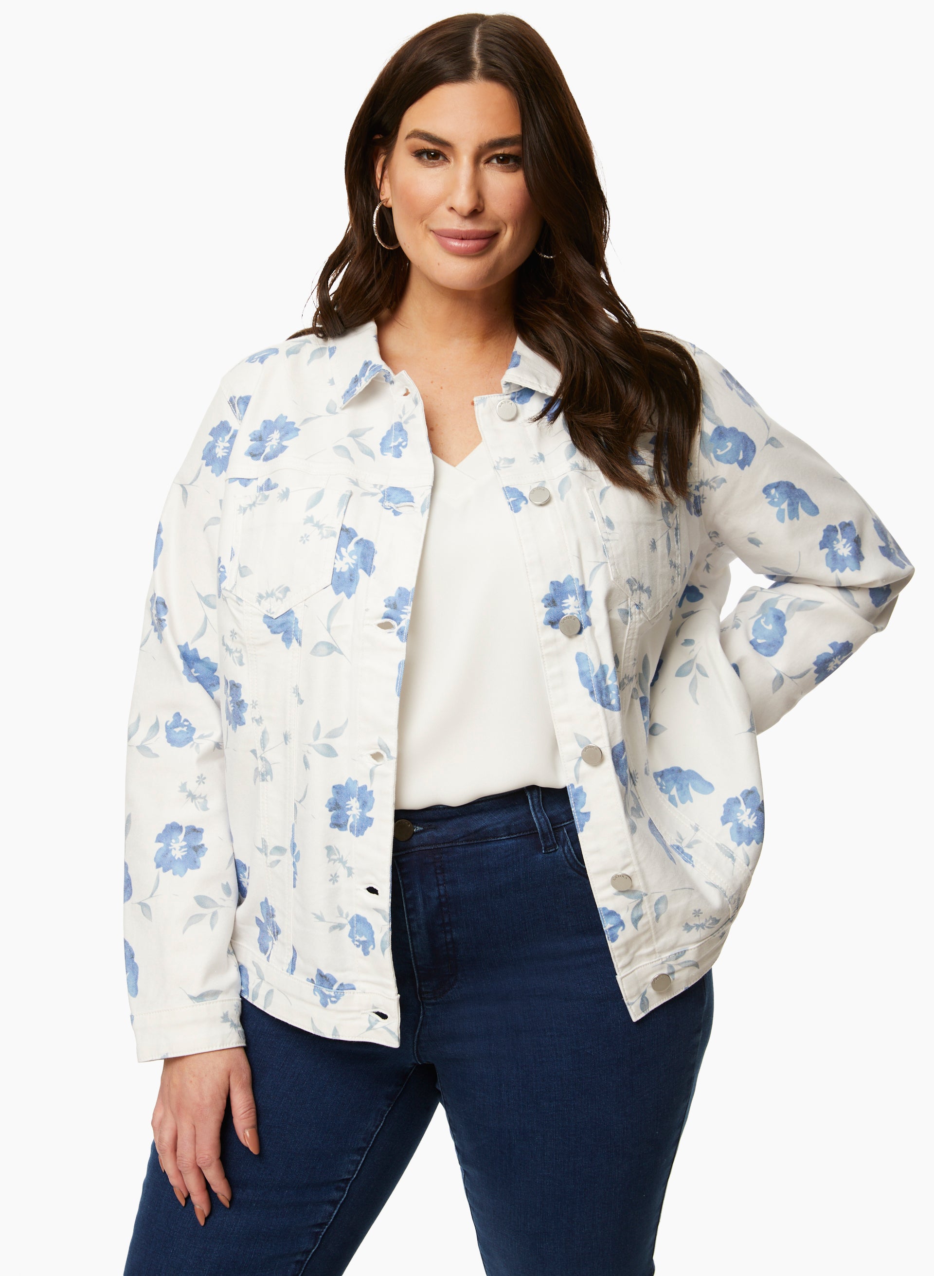 Floral Print Denim Jacket