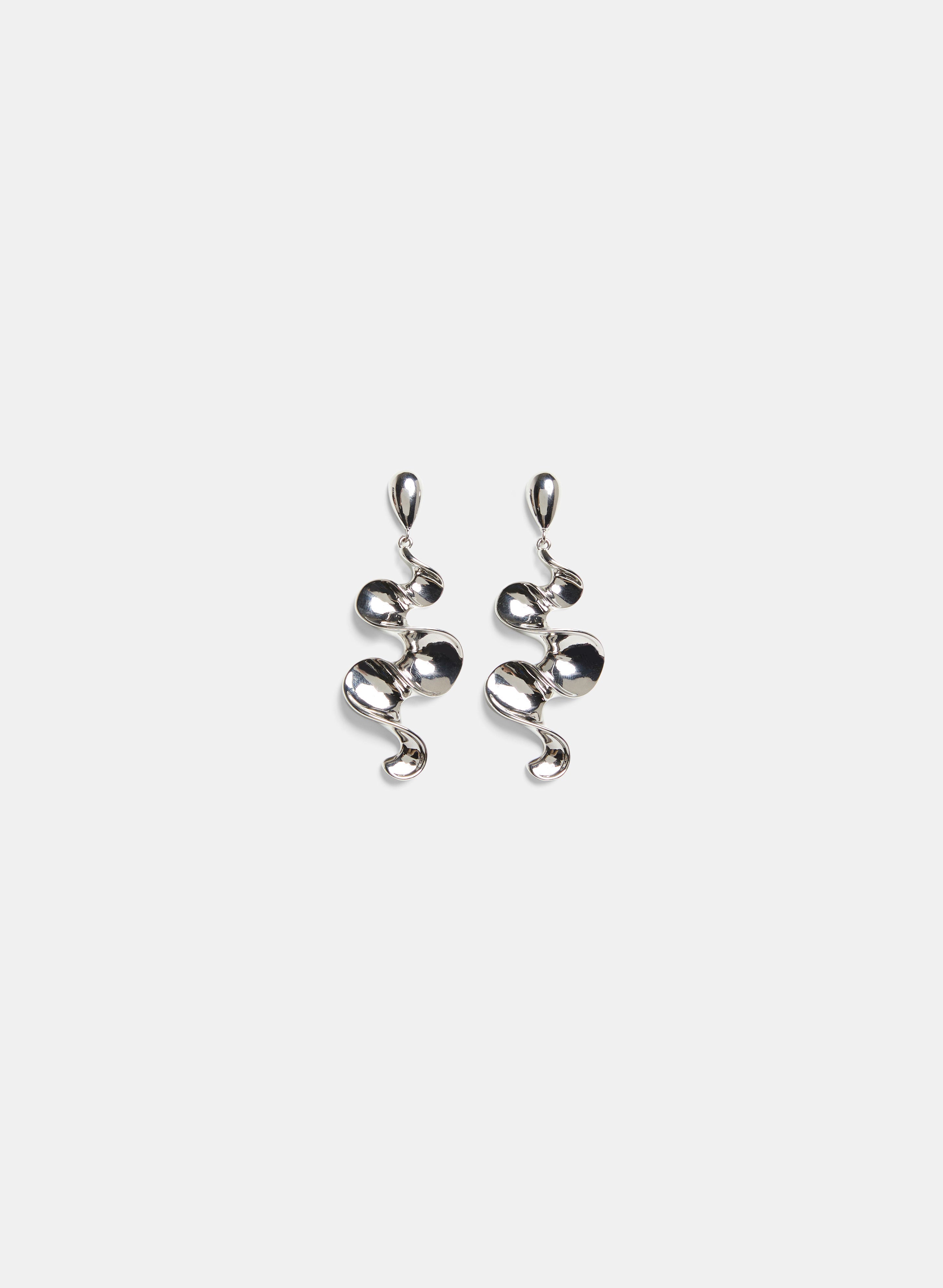 Swirl Detail Drop Earrings