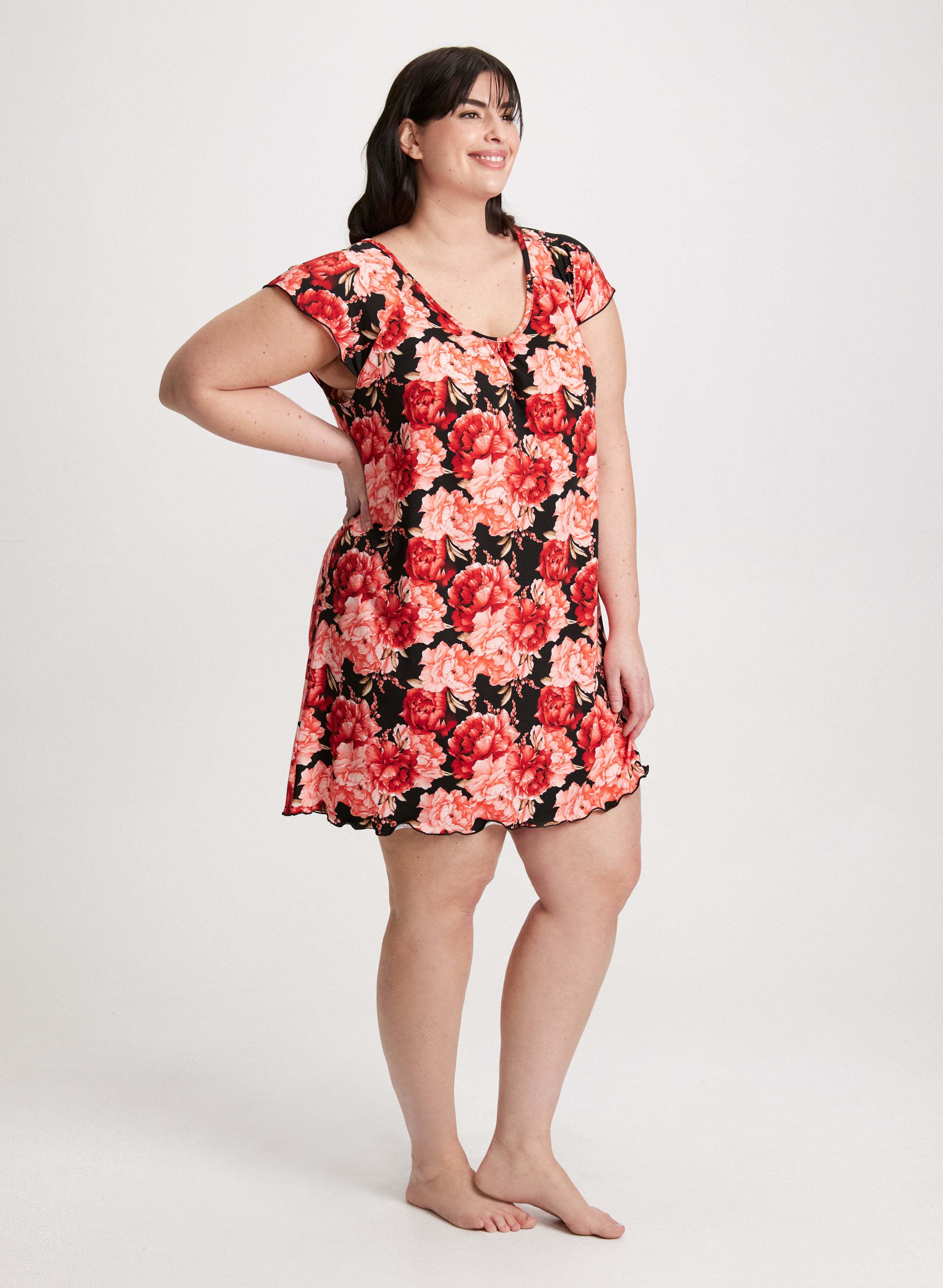 Short Floral Nightgown