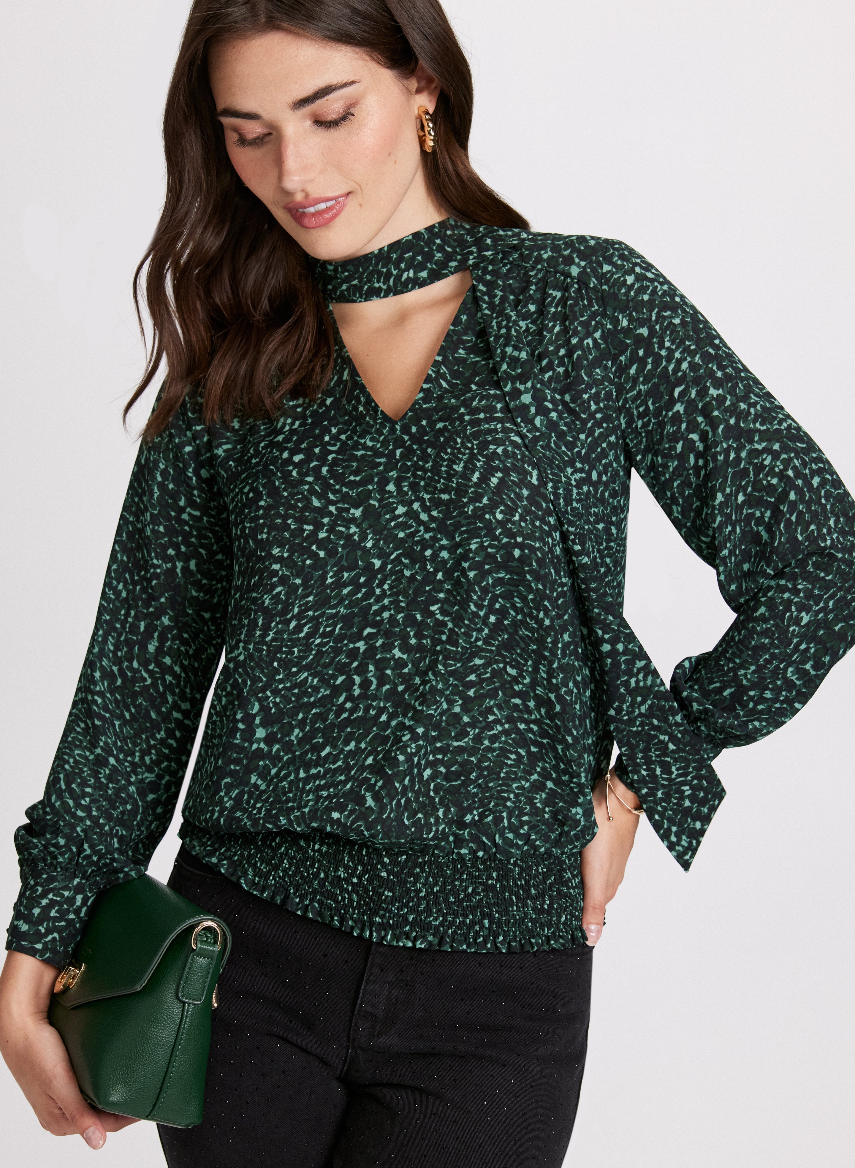 Crepe Cardigan Blouse main image 1