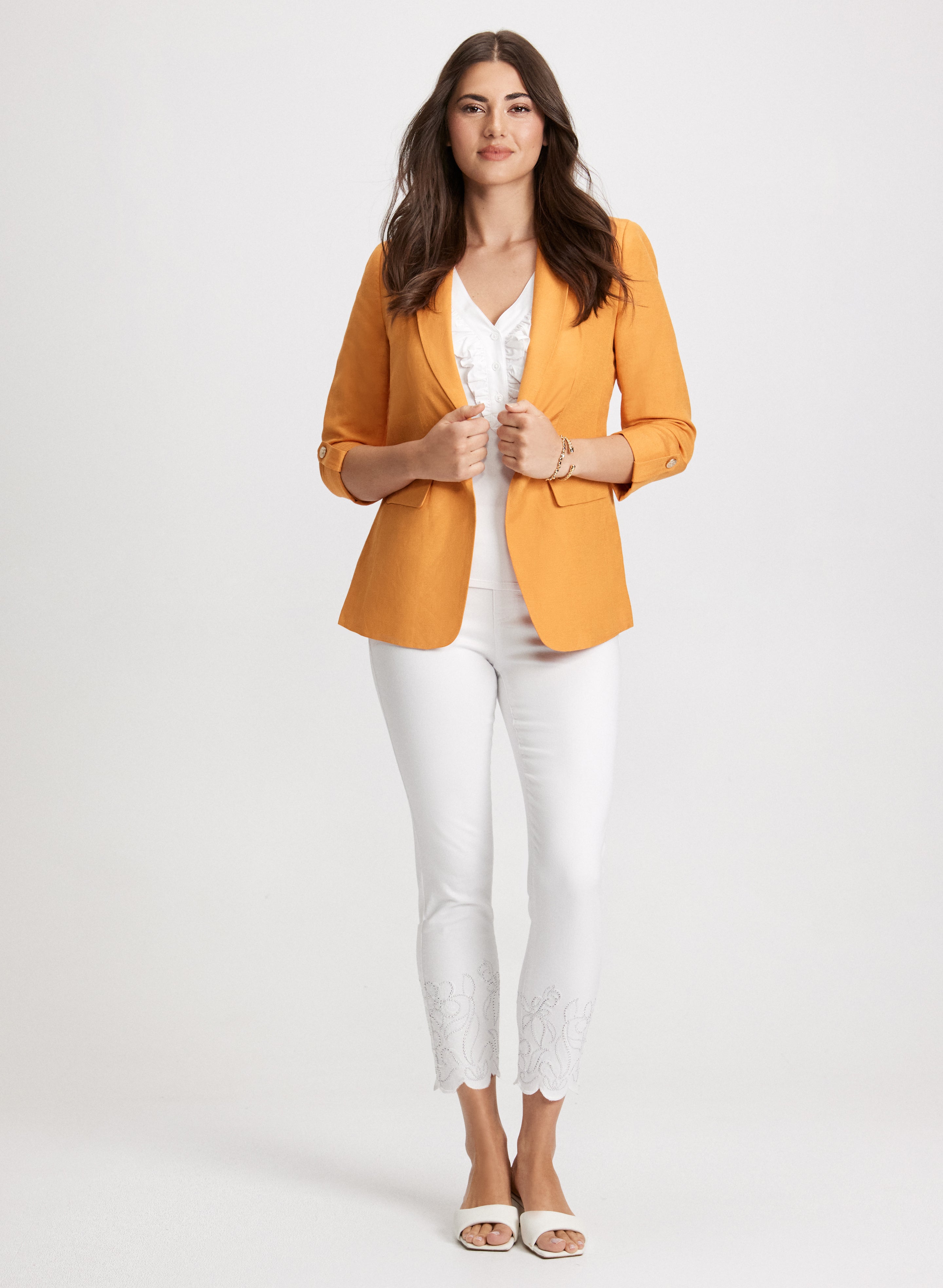 Linen-Blend Blazer