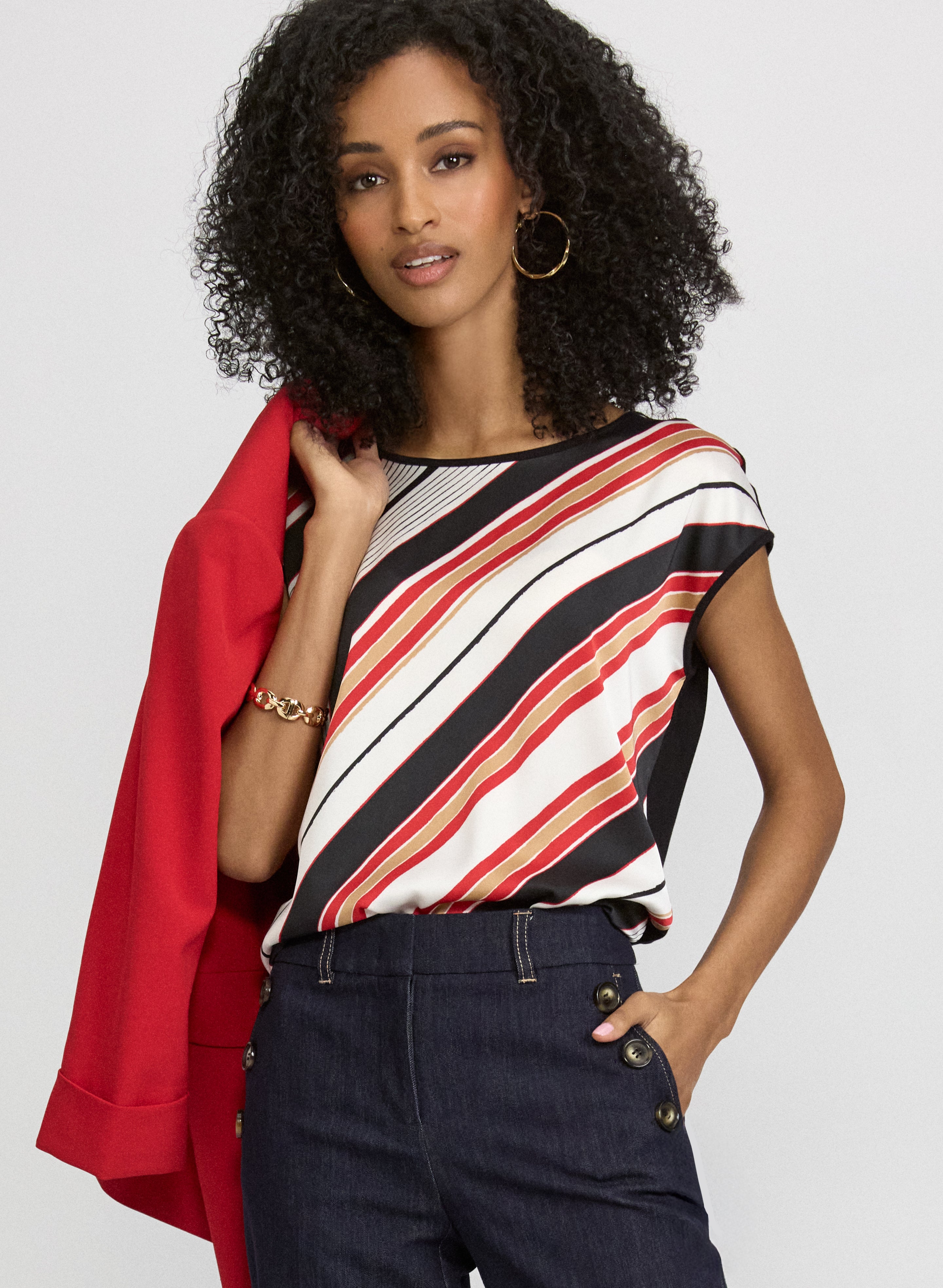 Stripe Front Top