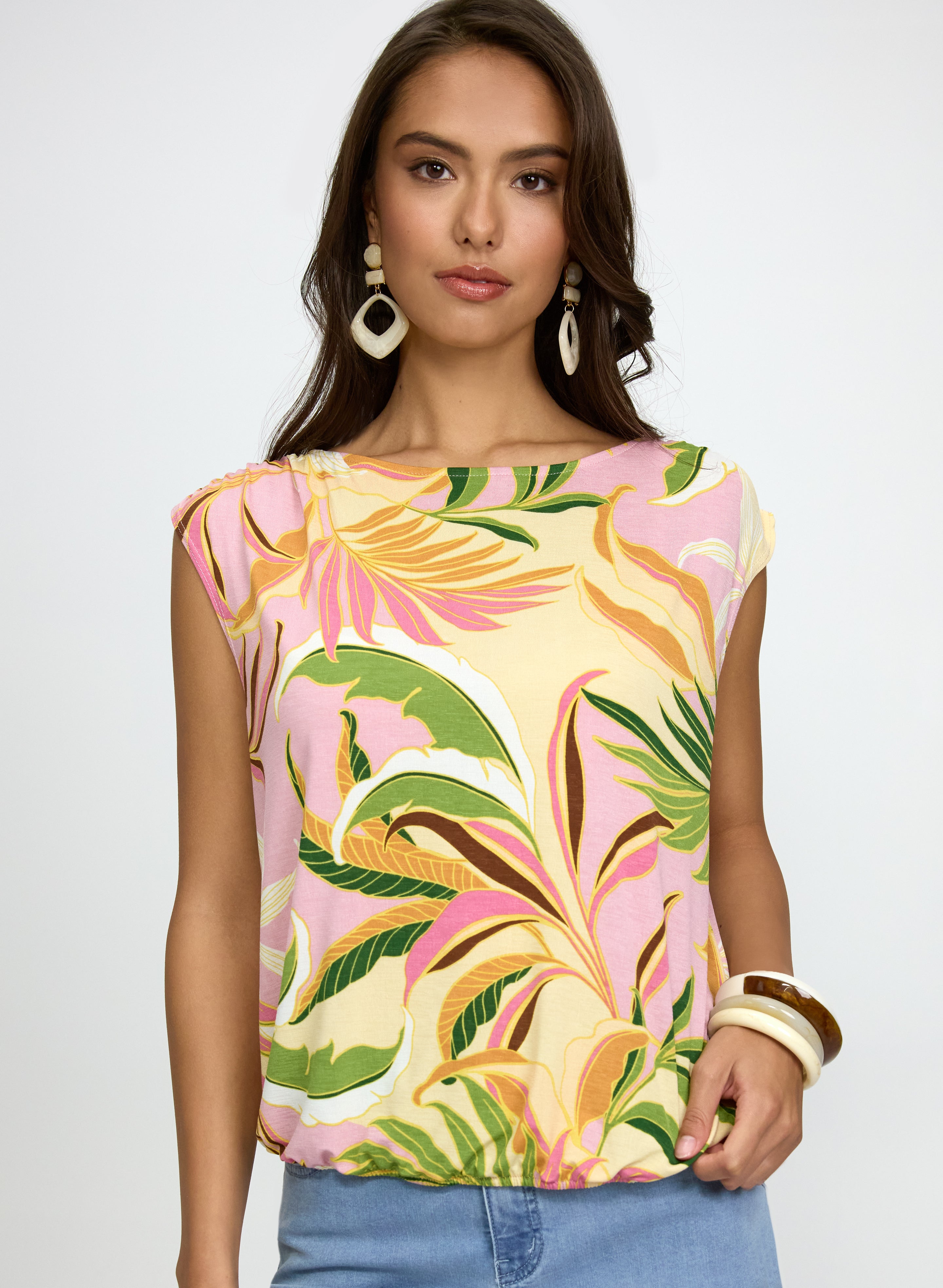Tropical Print Top