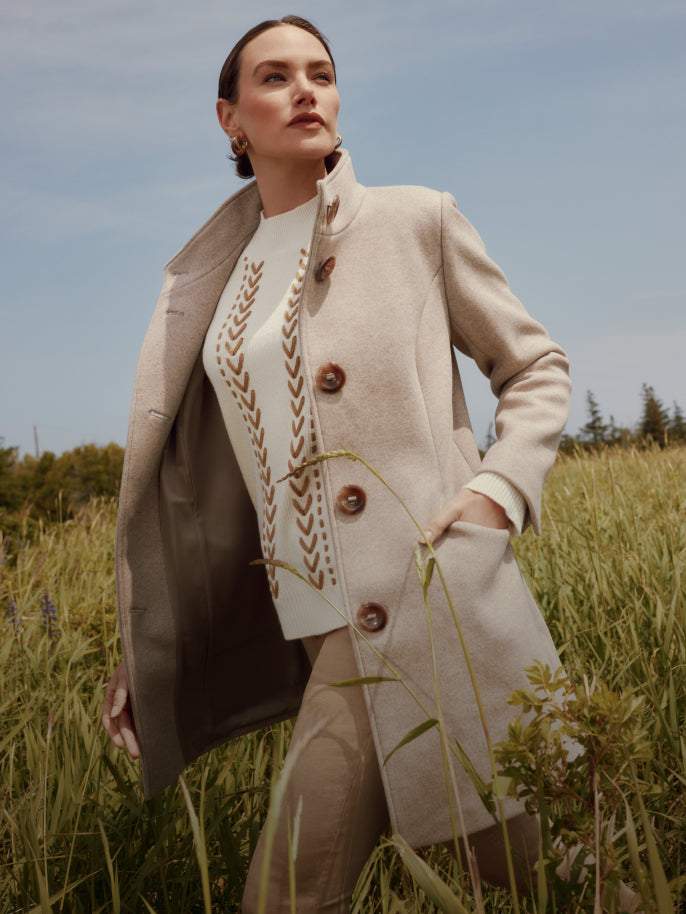 Wool-Blend Coat