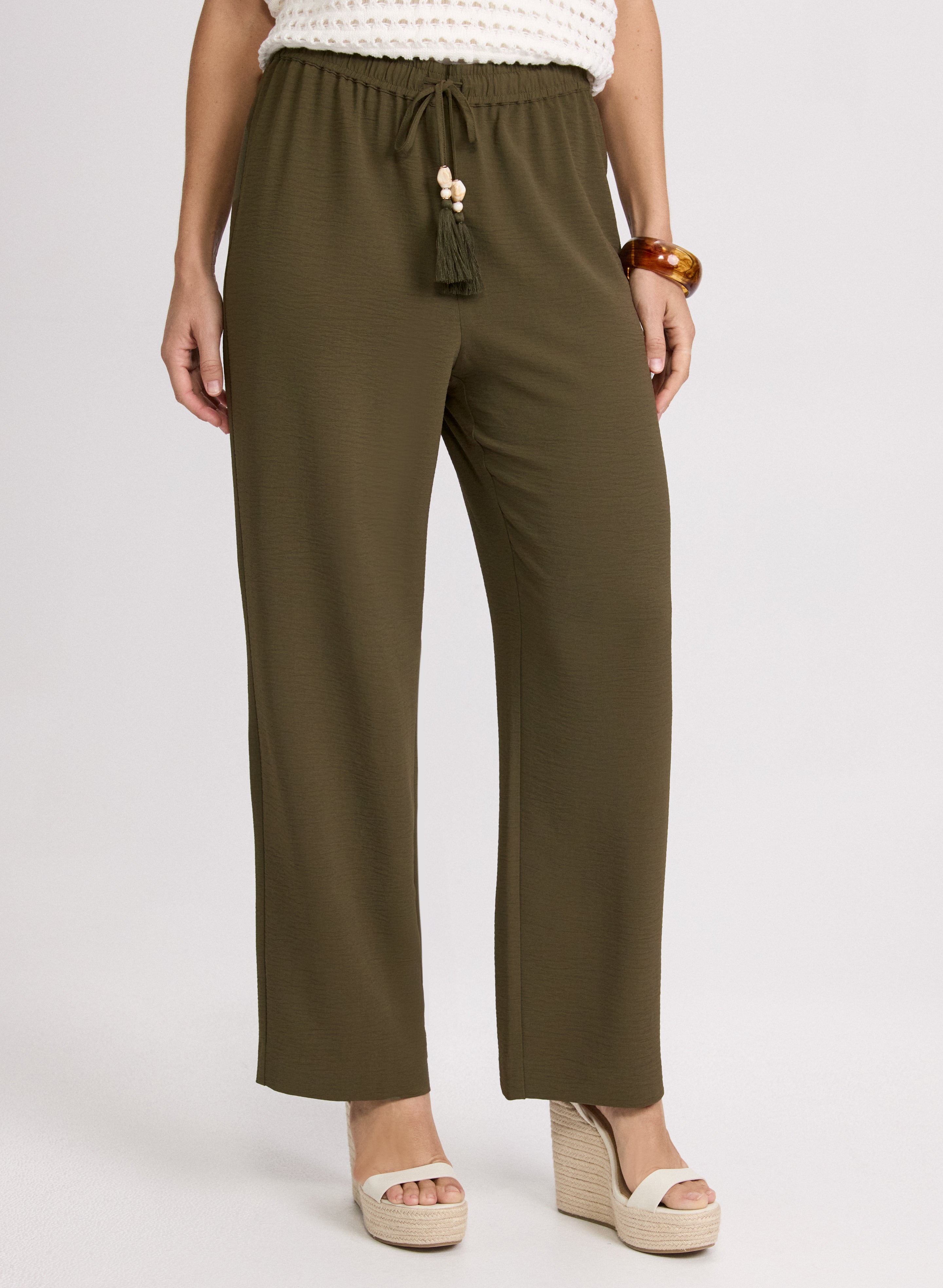 Olivia Crinkled Wide-Leg Pants