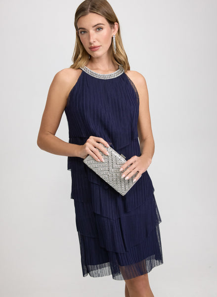laura mesh dress Tiered Mesh Dress