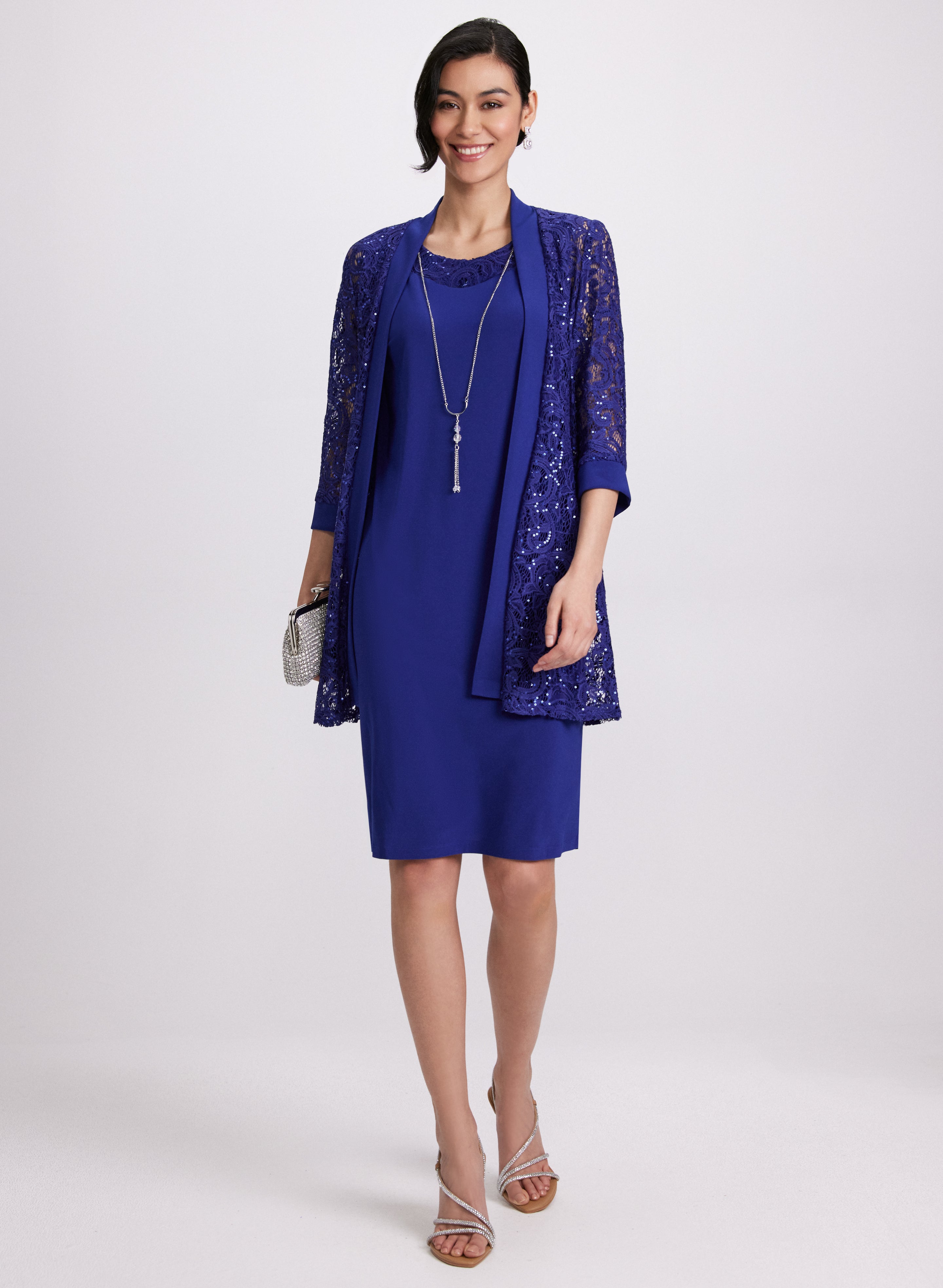 laura Lace Jacket & Jersey Dress Set | Clothing laura Lace Jacket & Jersey Dress Set | Clothing
