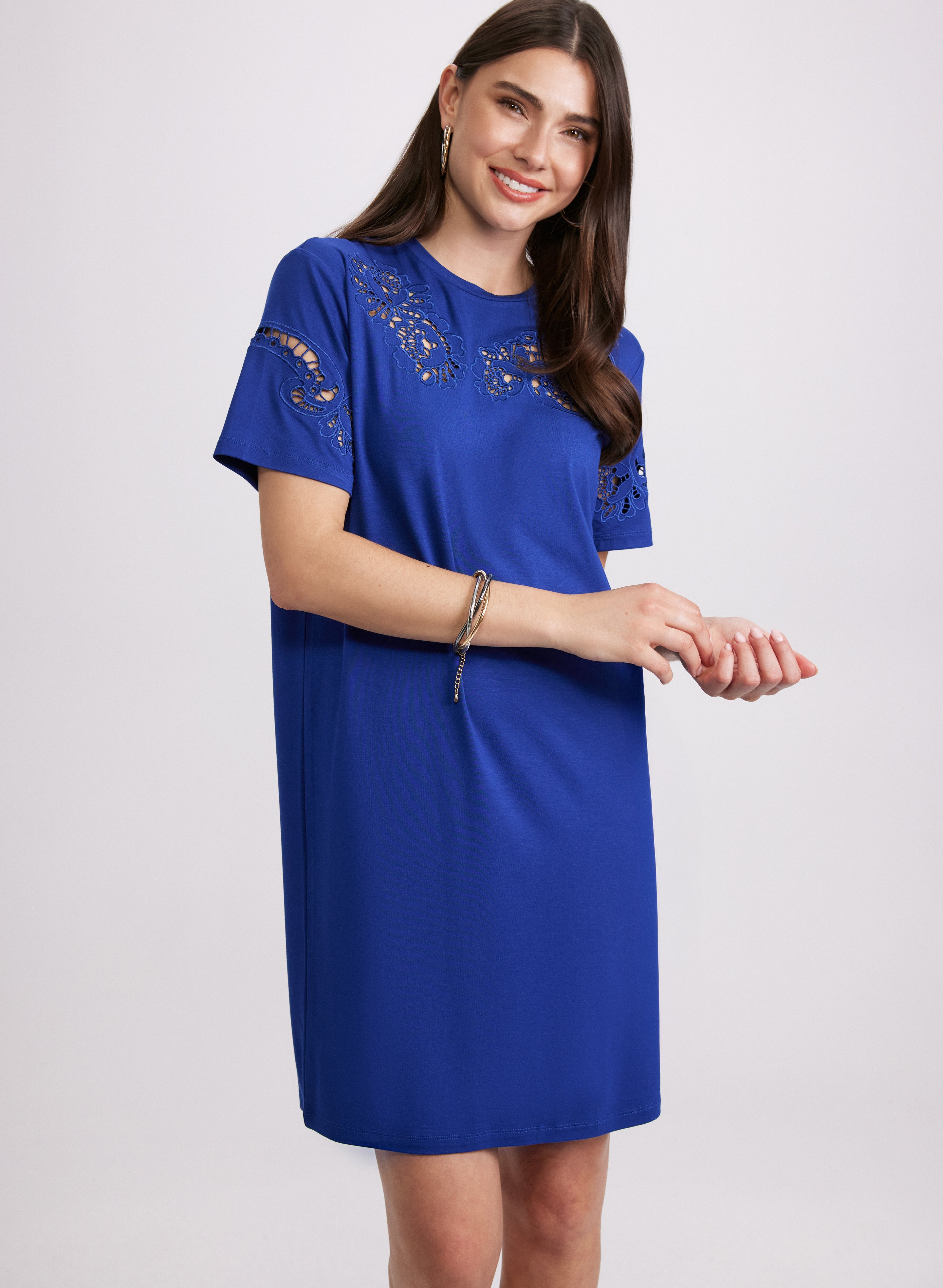 Embroidered T-Shirt Dress Embroidered T-Shirt Dress