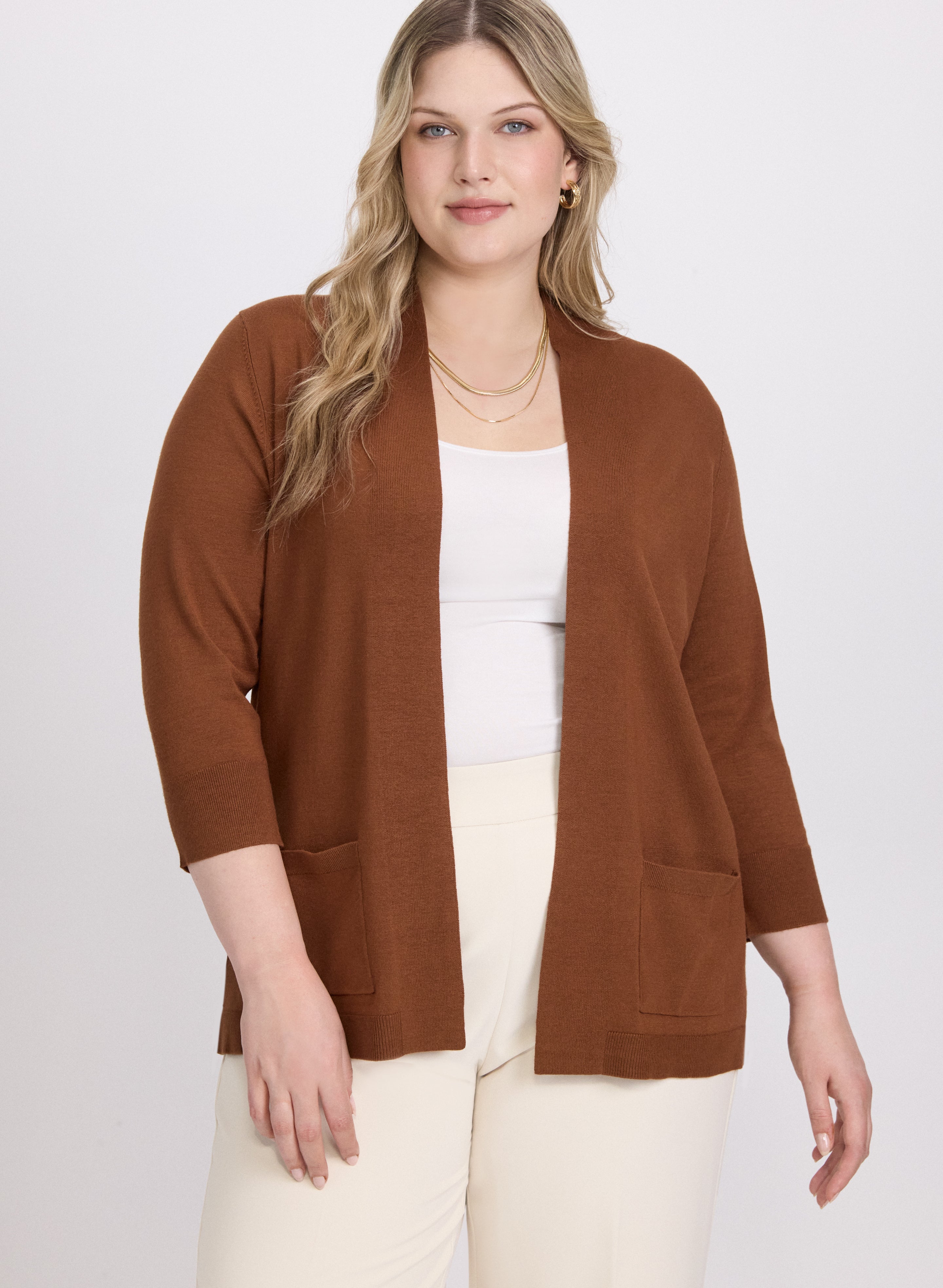 ニット/セーター Pheeny Half cardigan open sleeve knit Kawaii Love Button Knitted Cardigan Cute Lace Vneck Open Front
