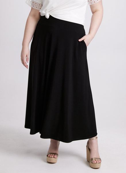 Pull-On Maxi Skirt With Pockets