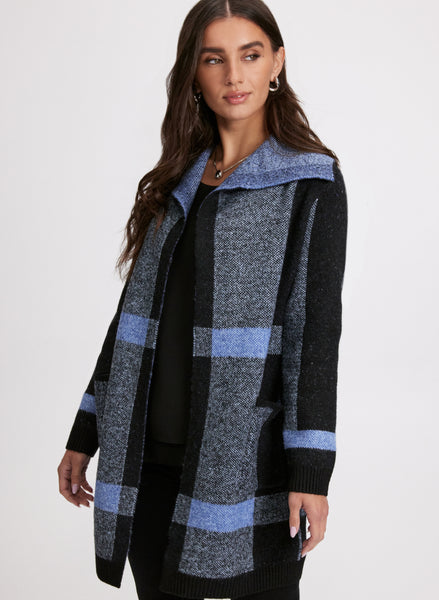 カーディガン mideal plaid pattern cardigan BLUE 418Iy0FflEL.