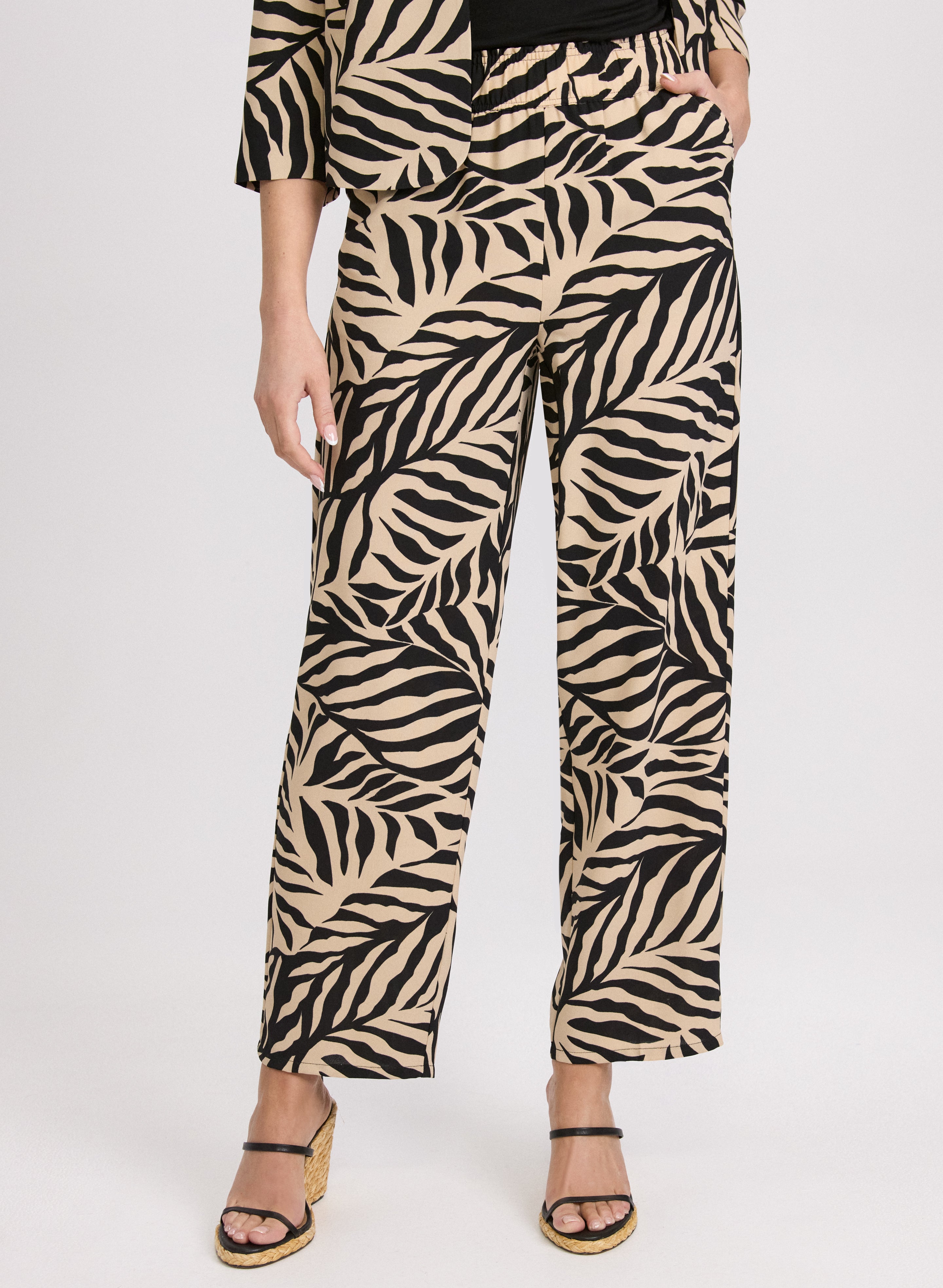 Leaf Print Pants