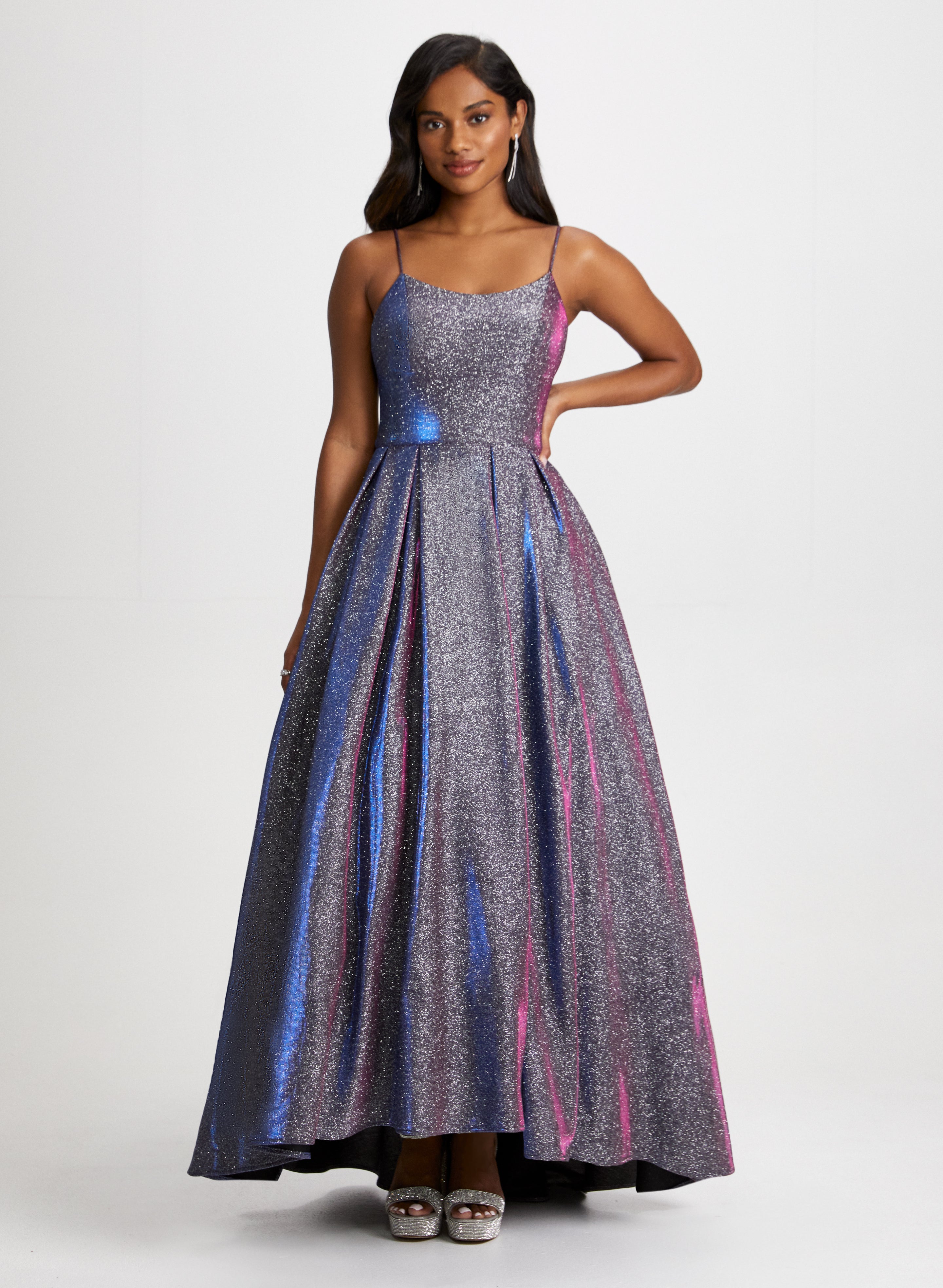 Asymmetrical Metallic Ballgown Asymmetrical Metallic Ballgown