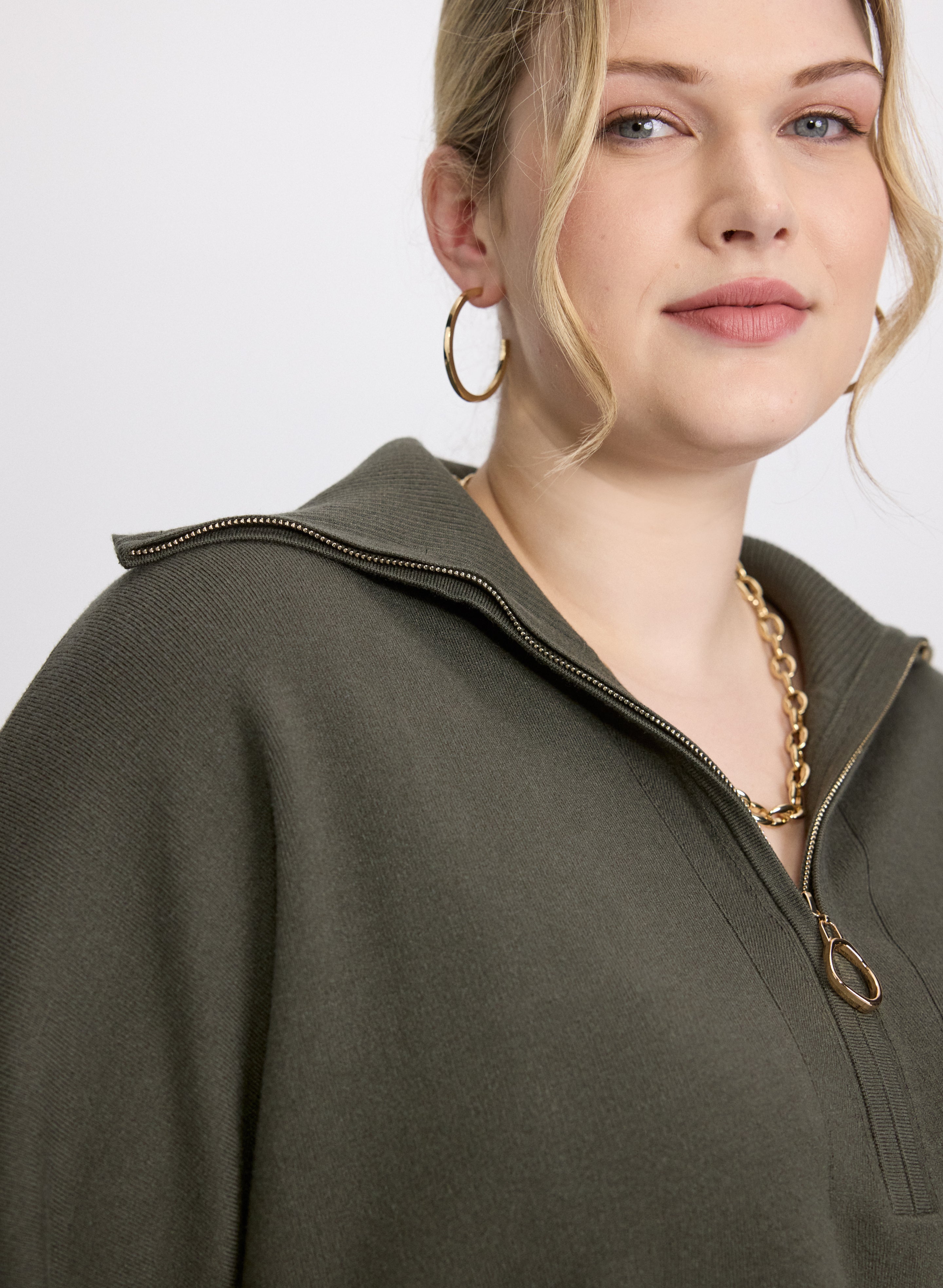 Joseph Ribkoff - Zip-Up Pullover Sweater