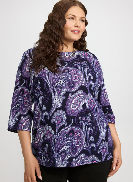 Paisley Knit Top