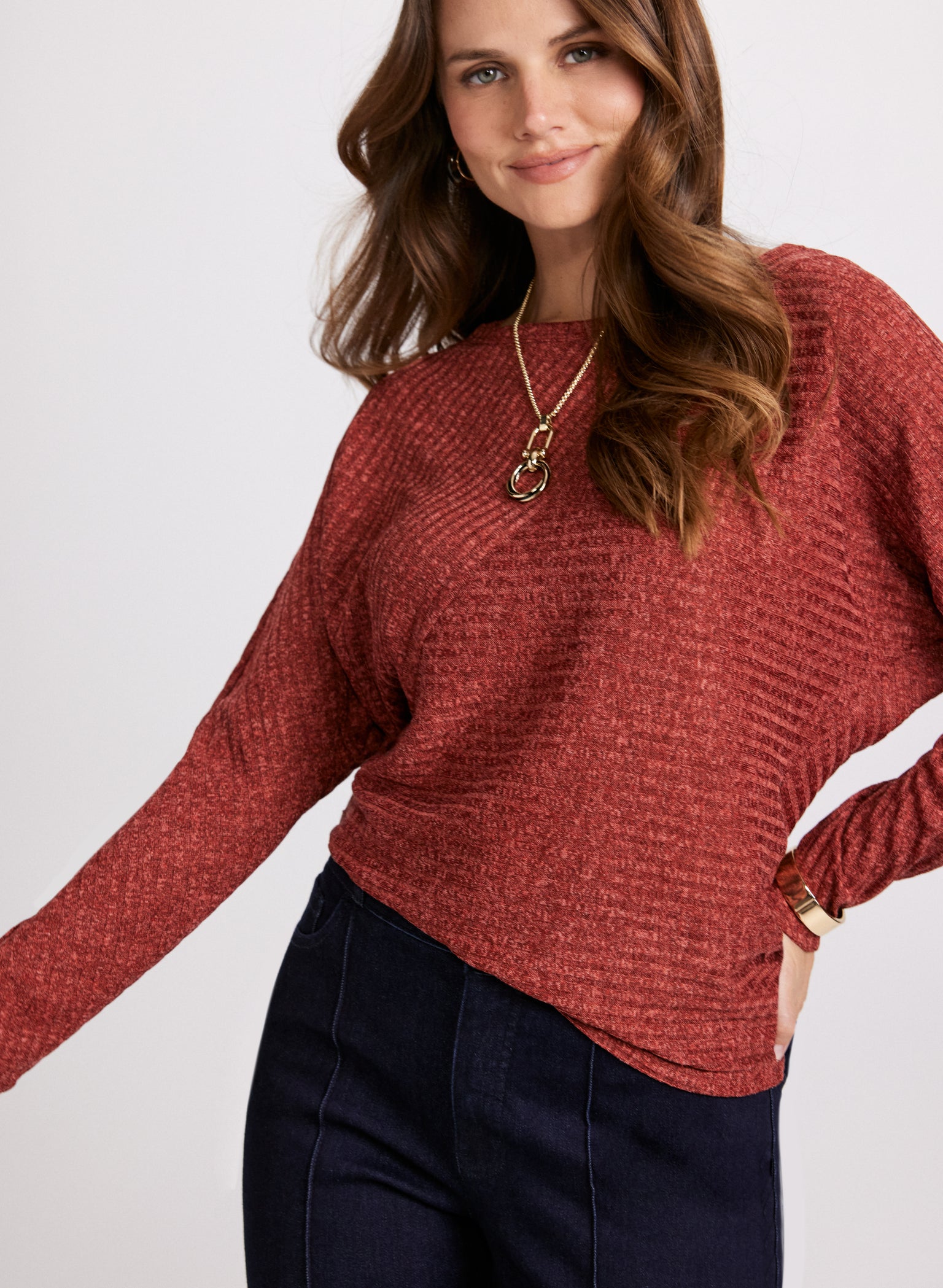 Xandra Shimmer Knit Top