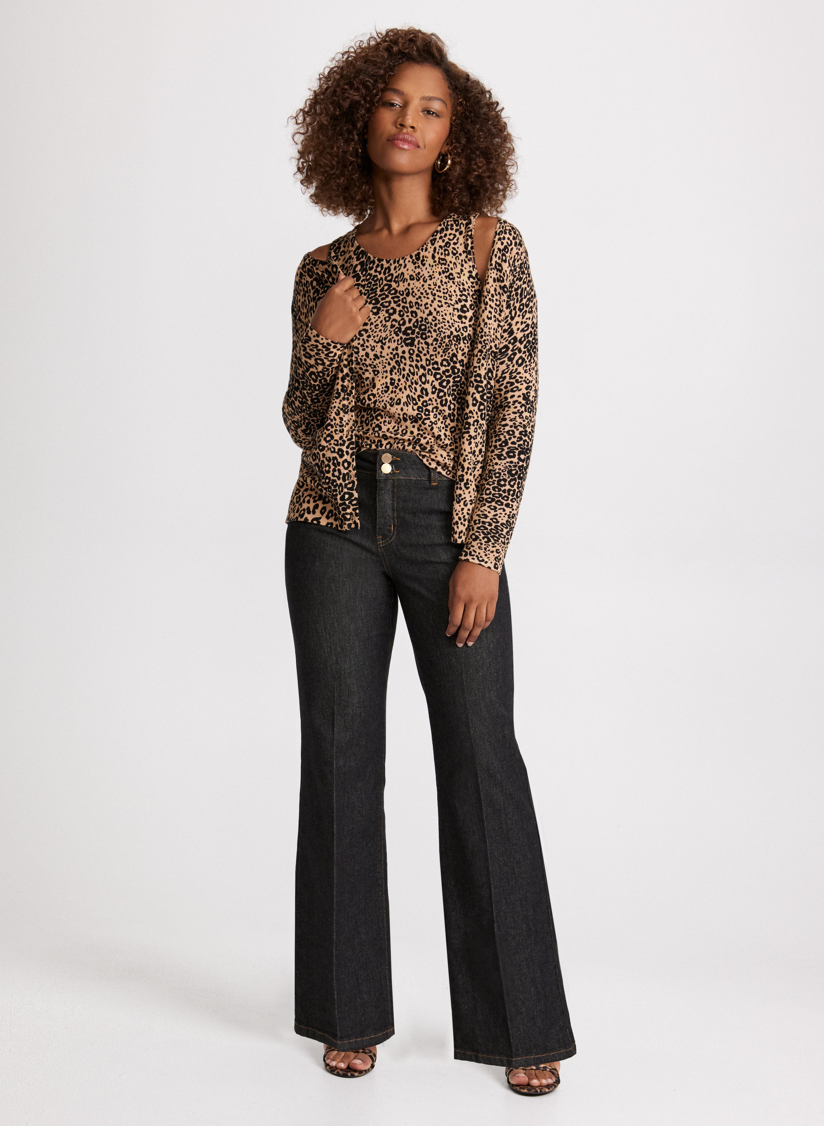 Buttoned Leopard Print Cardigan