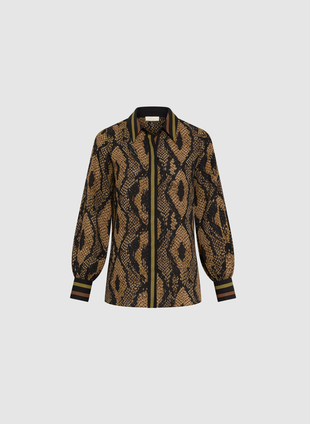 Snake Print ButtonUp Blouse