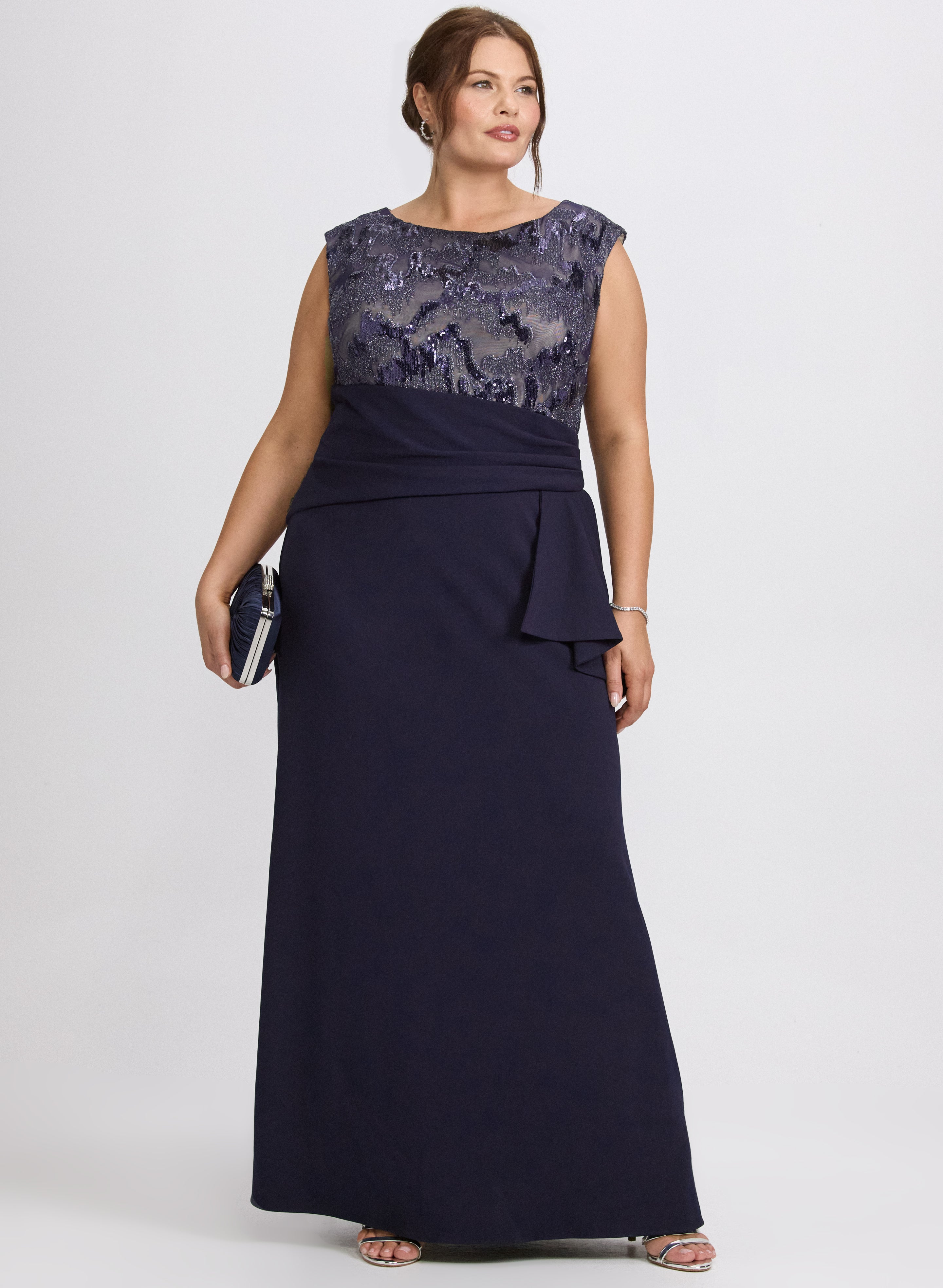 Mesh & Crepe Dress