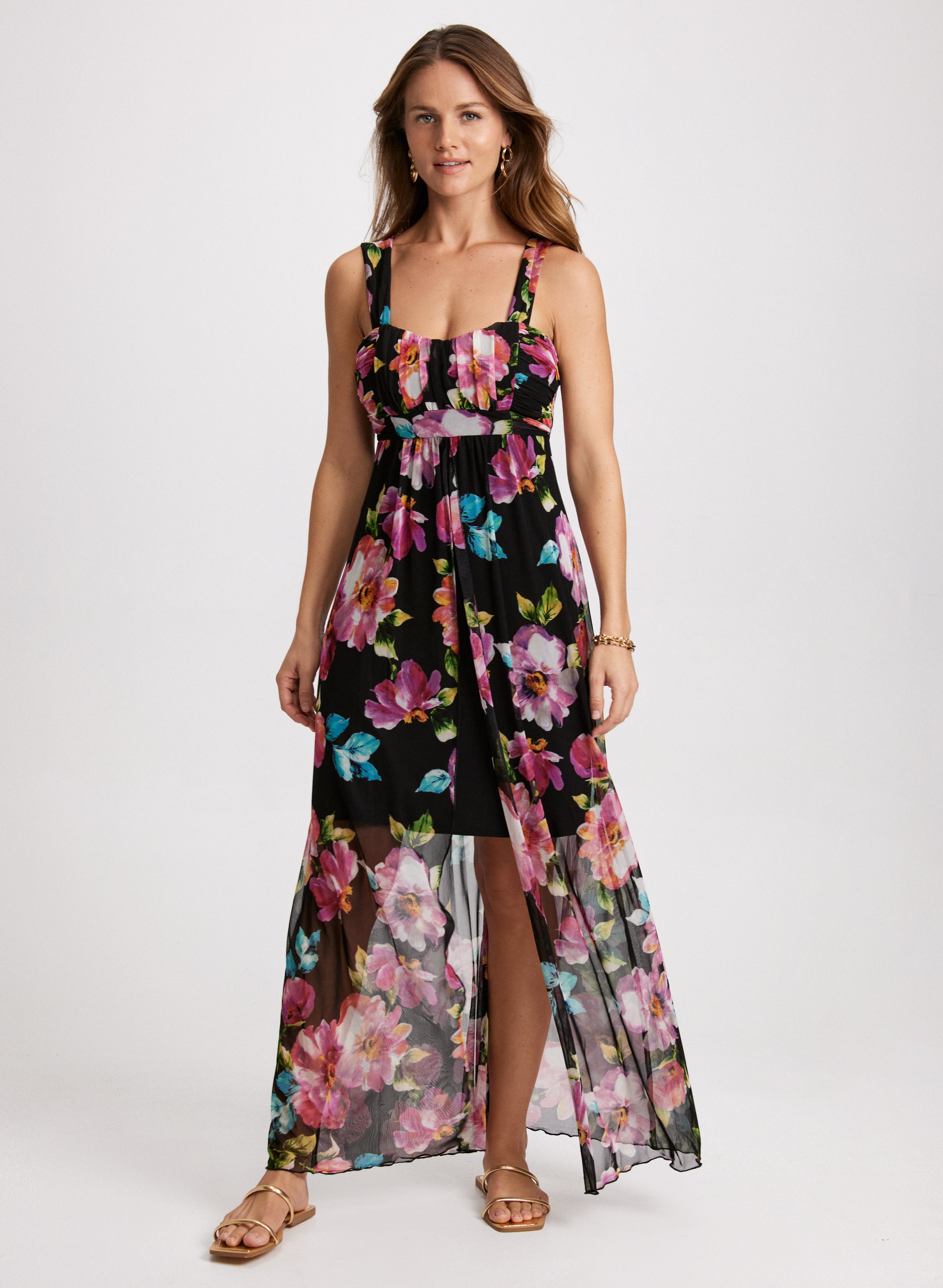 Chiffon Floral Maxi Dress