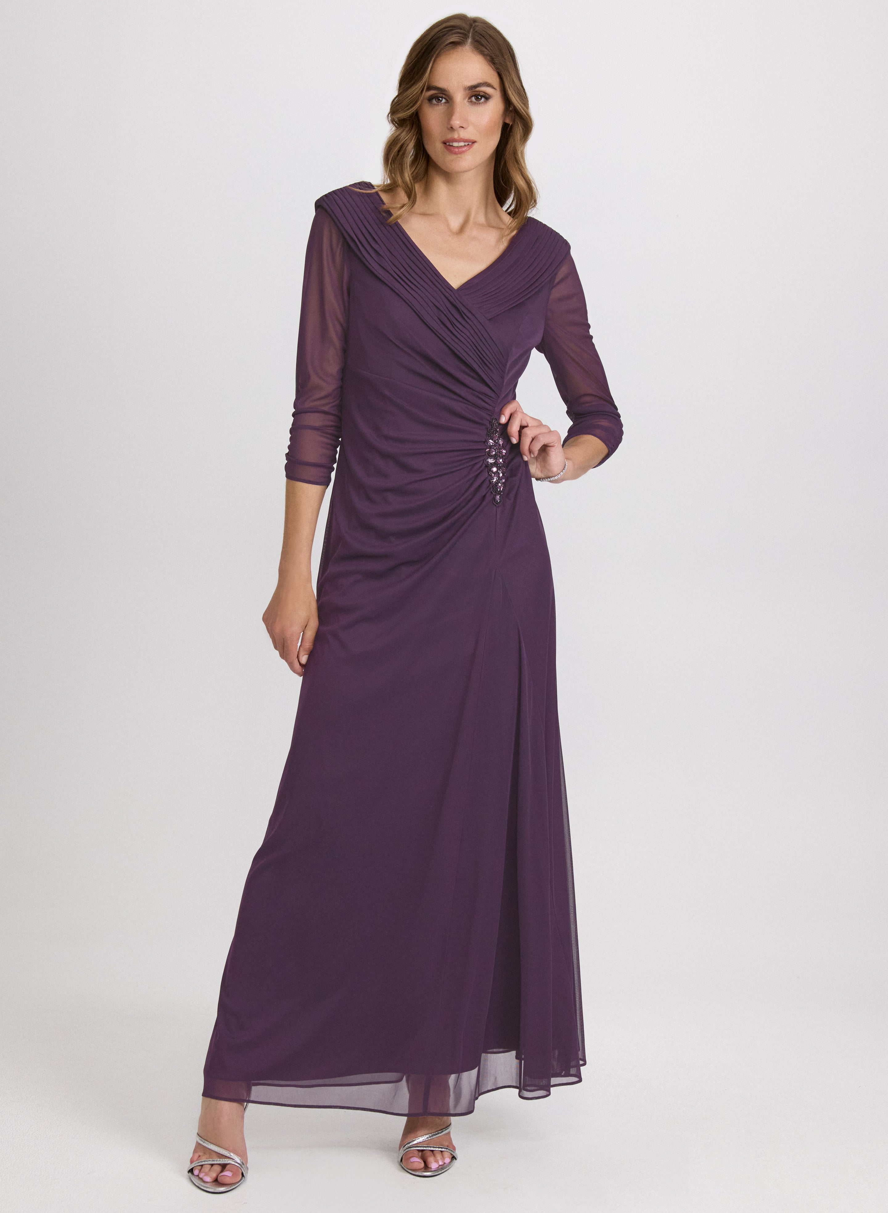 laura Mesh Wrap-Style Dress | Clothing