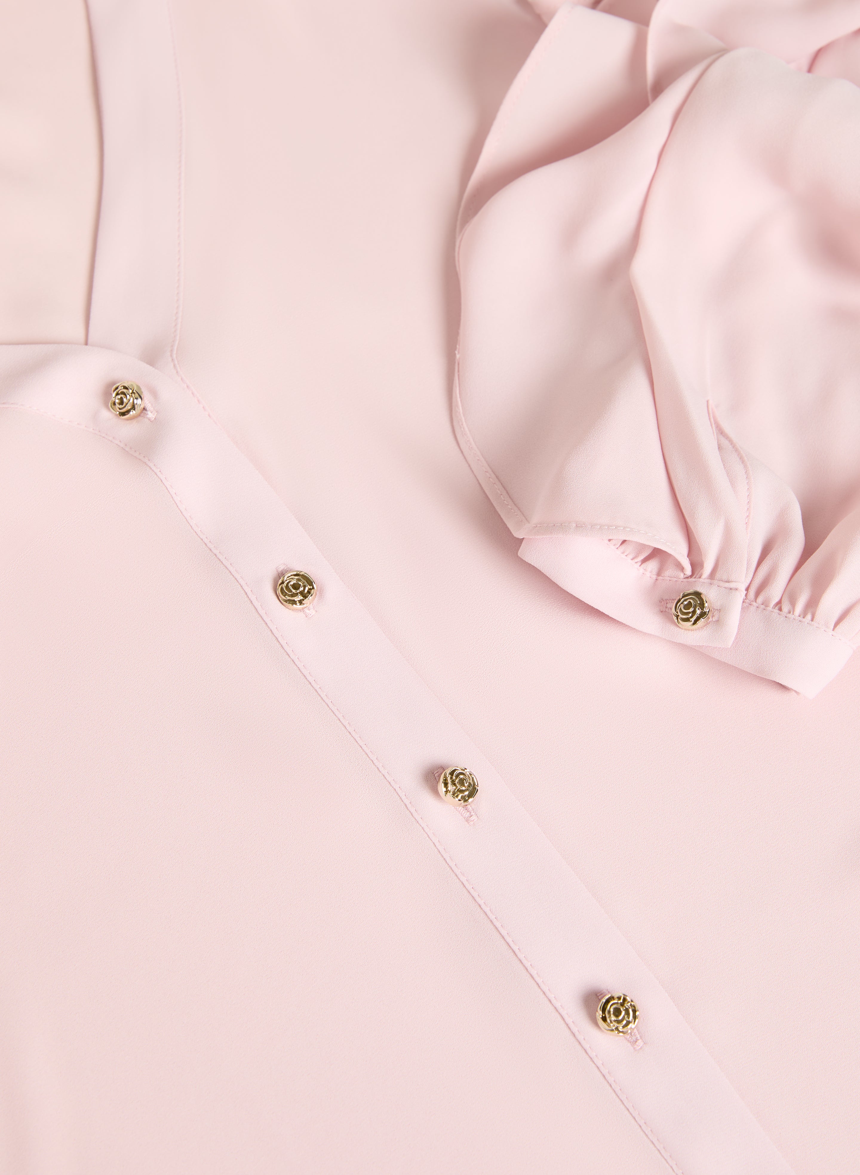 Ruffle Long Sleeve Detail Blouse