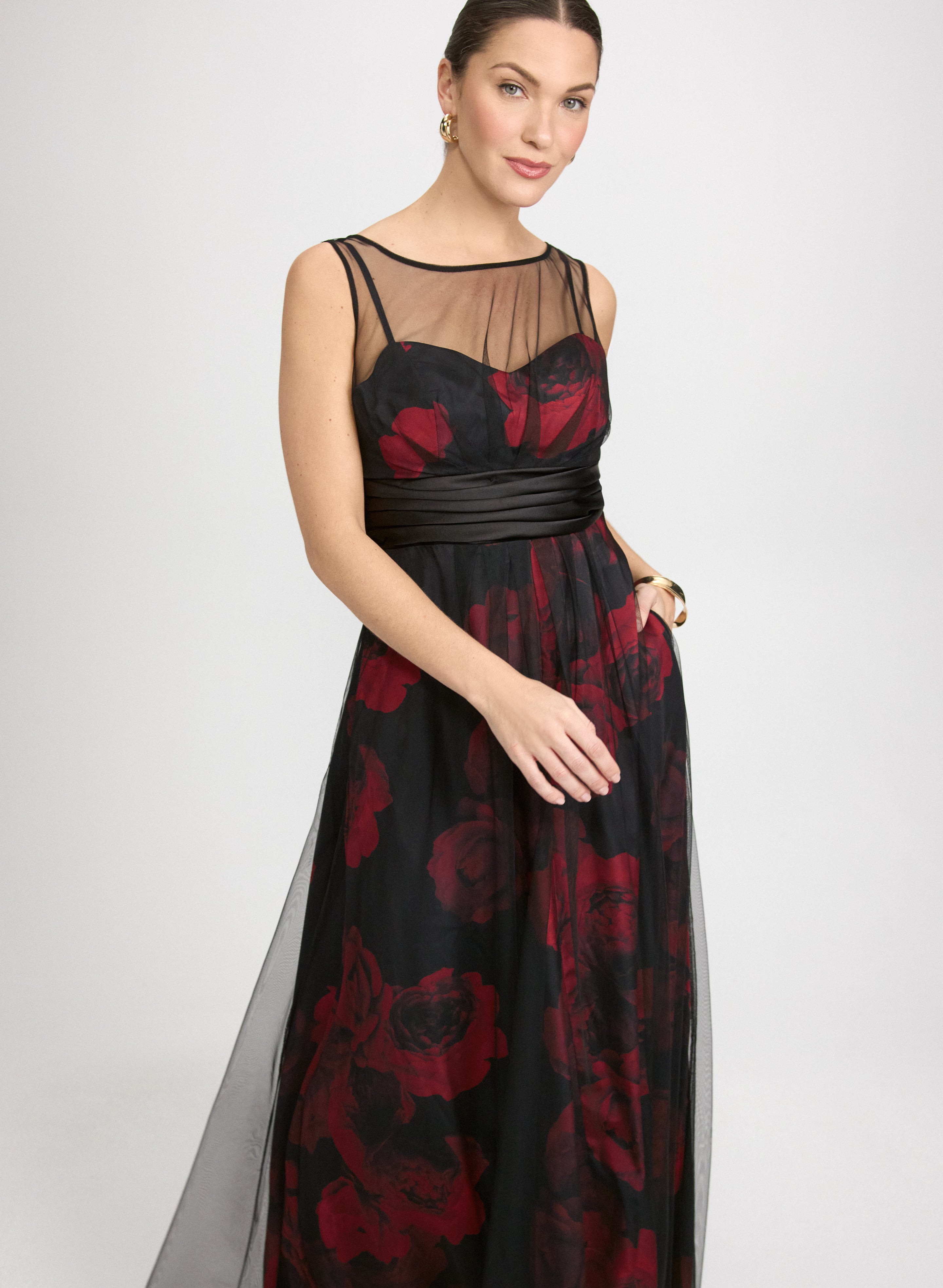 Floral Mesh Dress