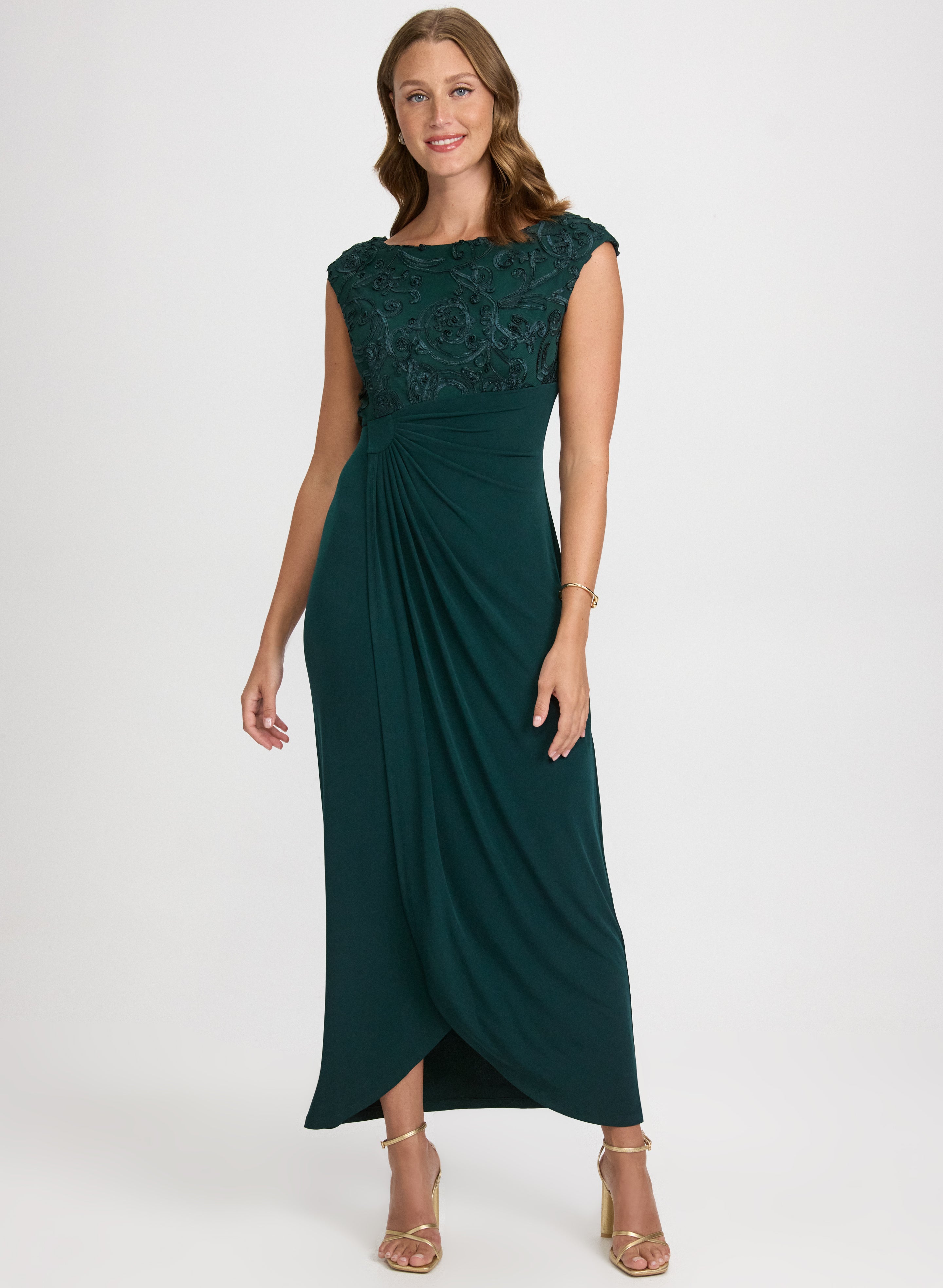 sachin and babi light blue dress JS Collections Meli Soutache Cocktail Midi Dress