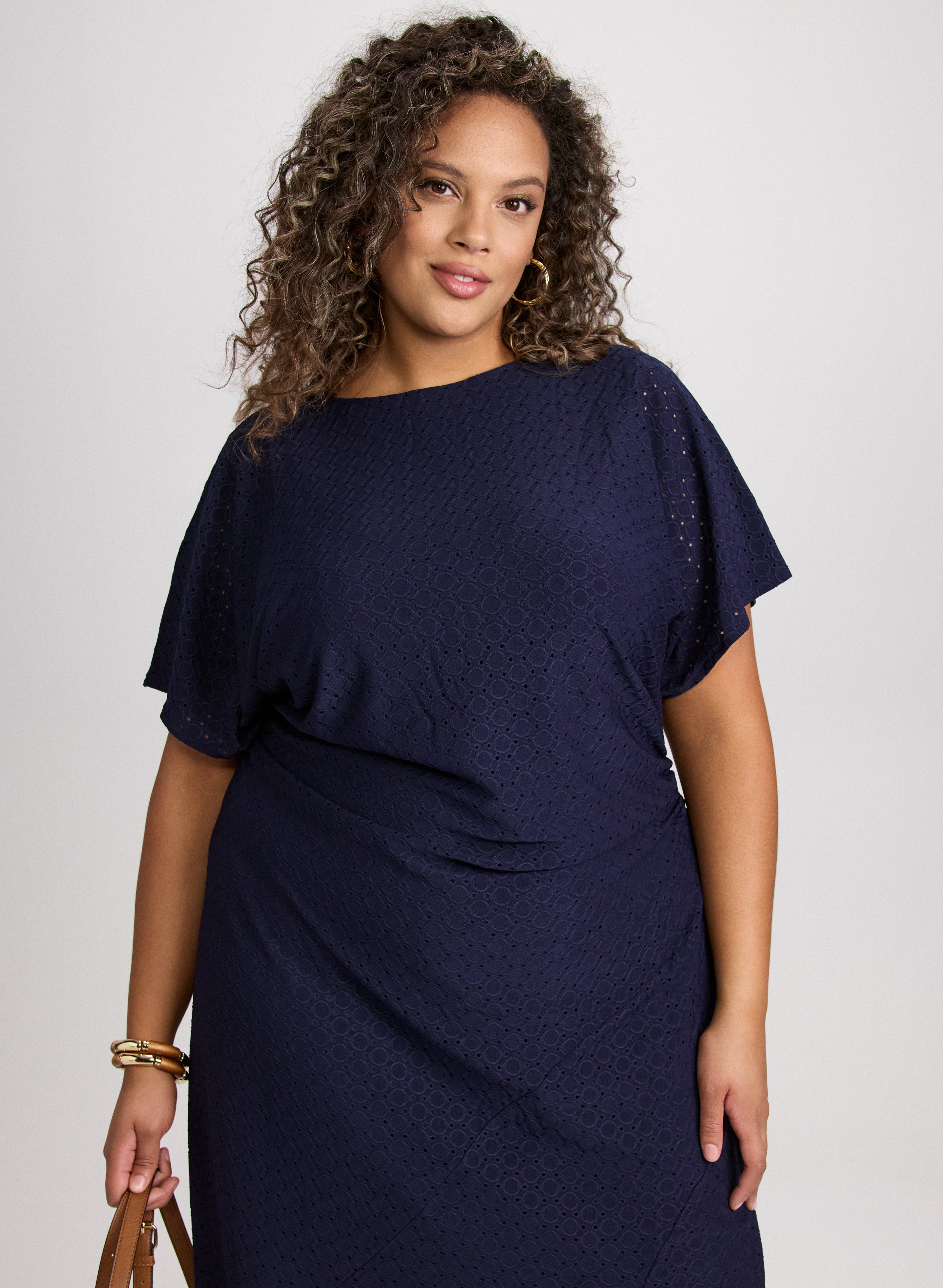 Eyelet Midi Dress