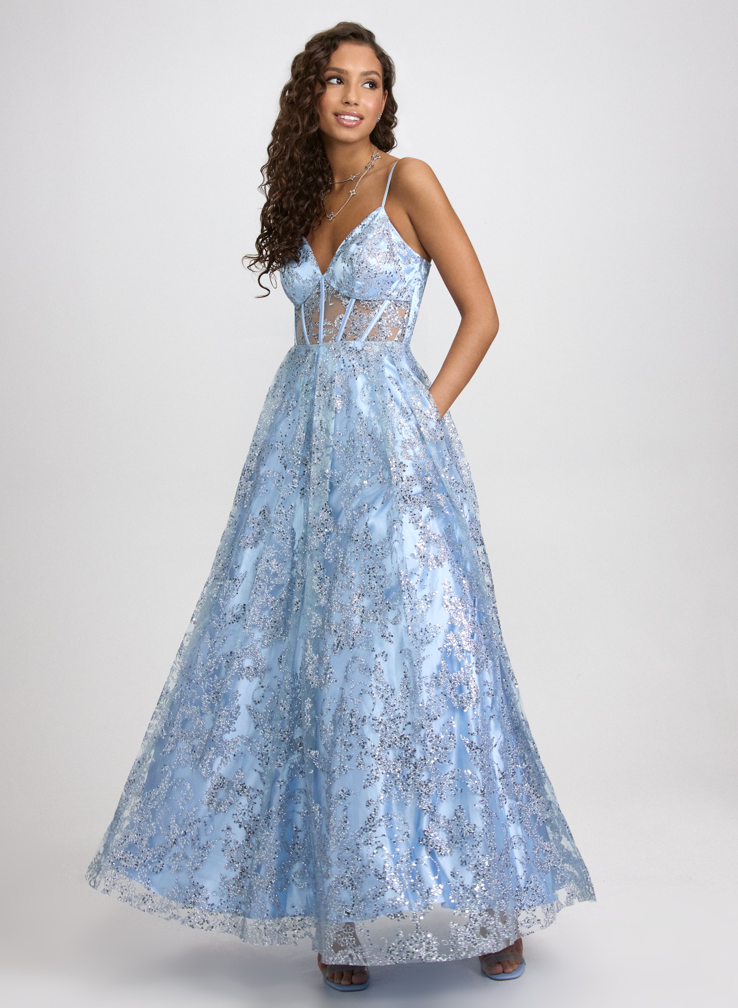 Glitter Corset Gown