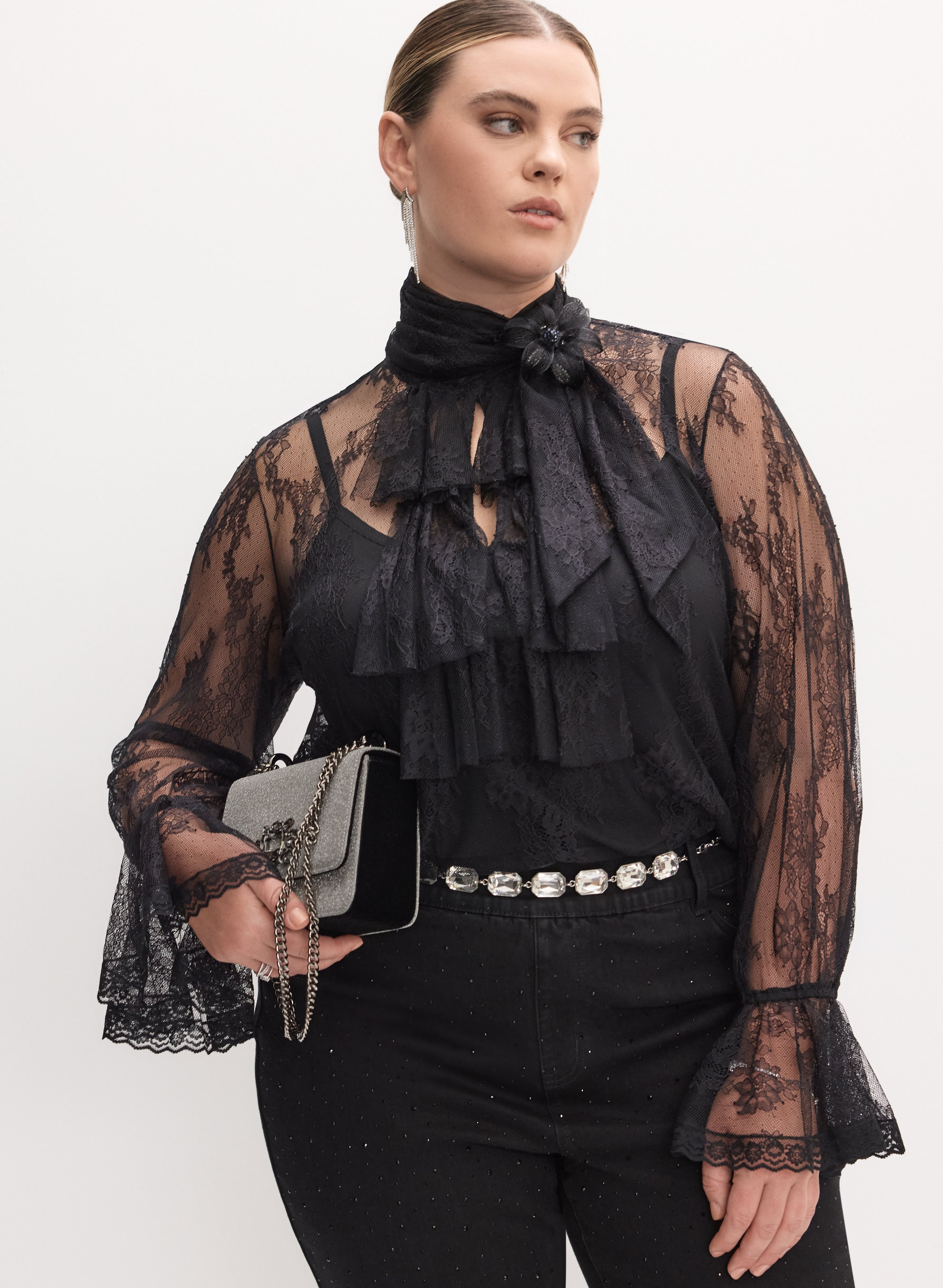 laubeblanc ブラウス Geometric Lace Blouse（初売り初売り