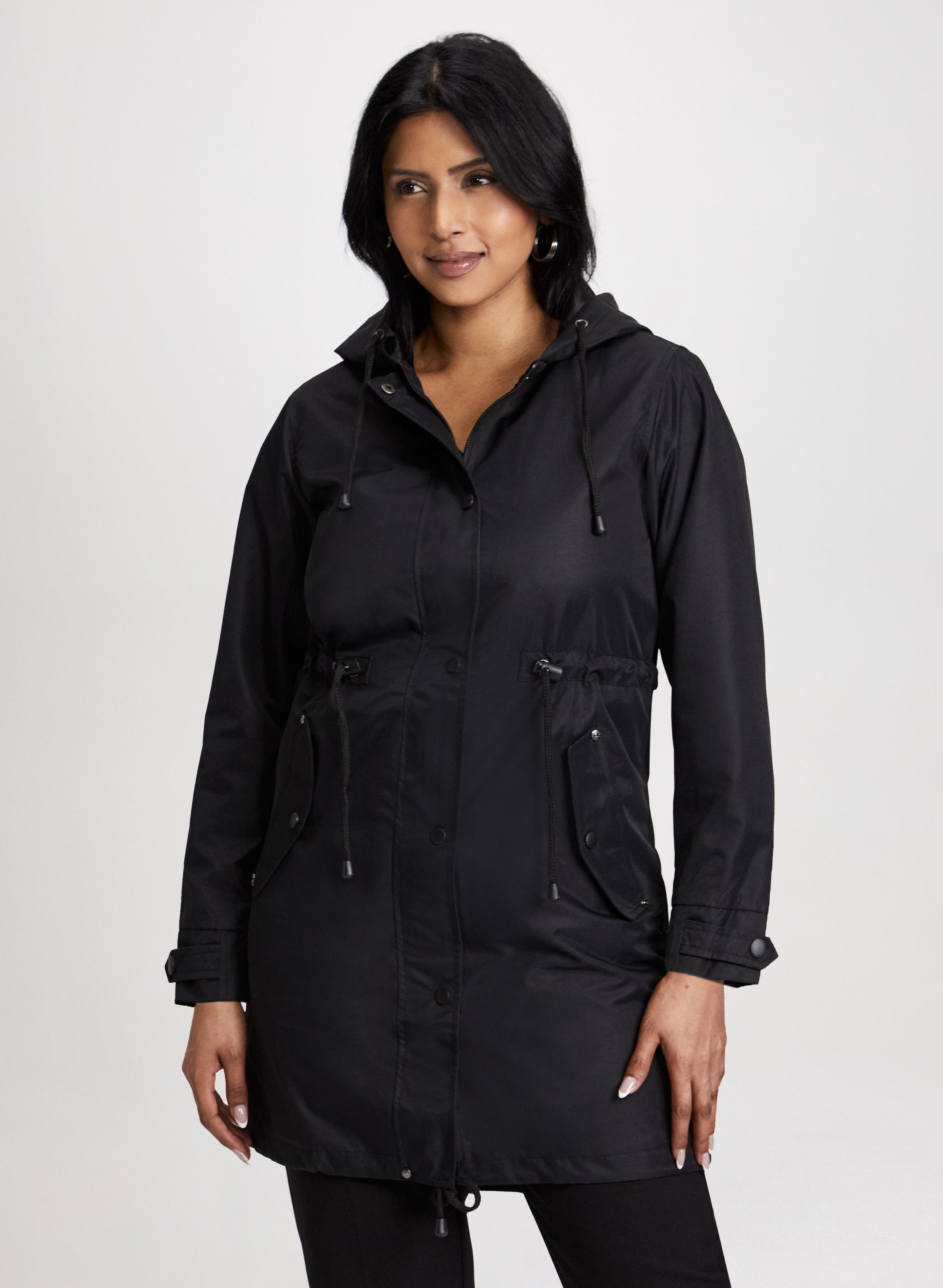 Hooded Utility Rain Jacket