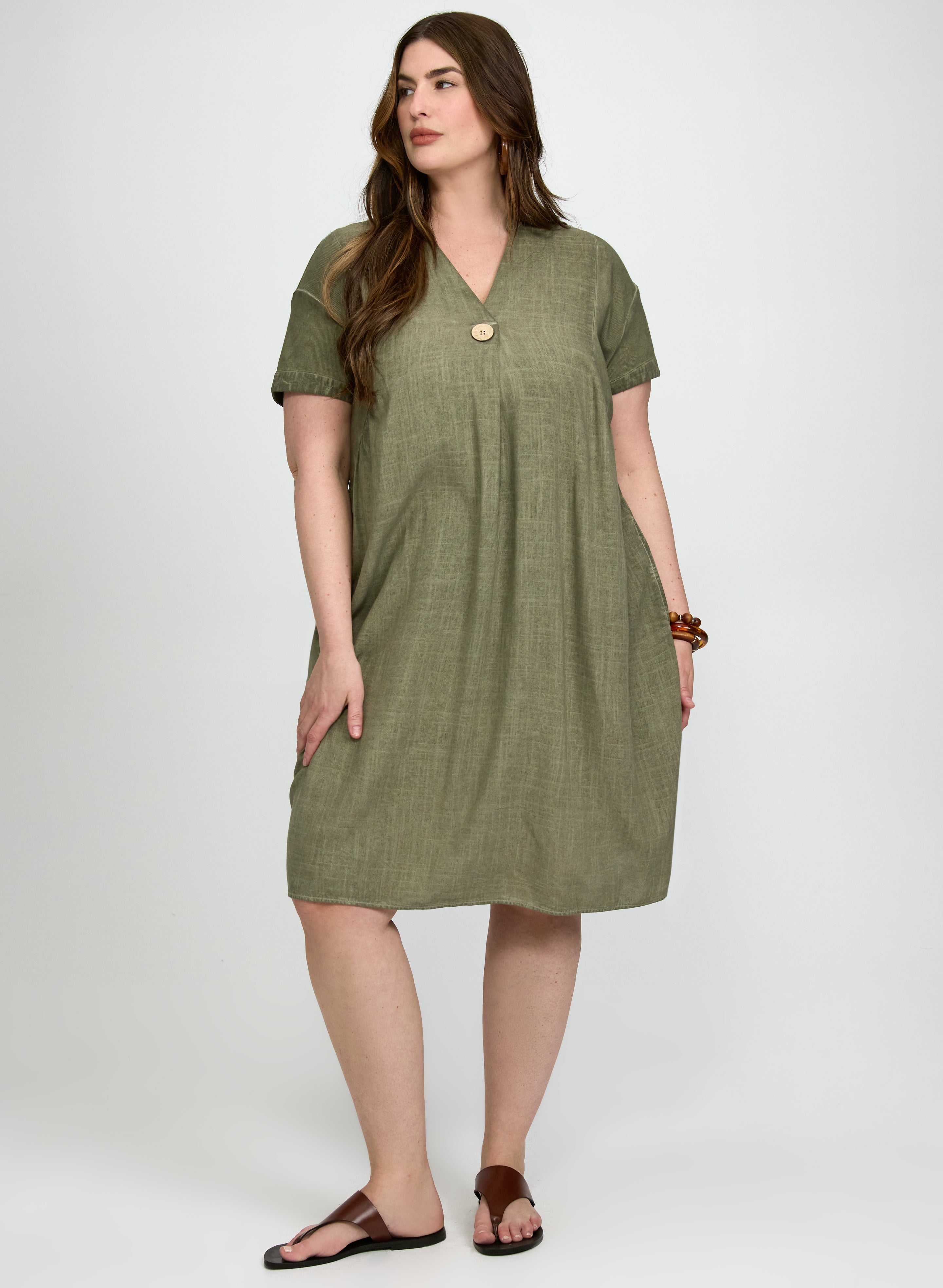Linen-Blend Pocket Dress Linen-Blend Pocket Dress