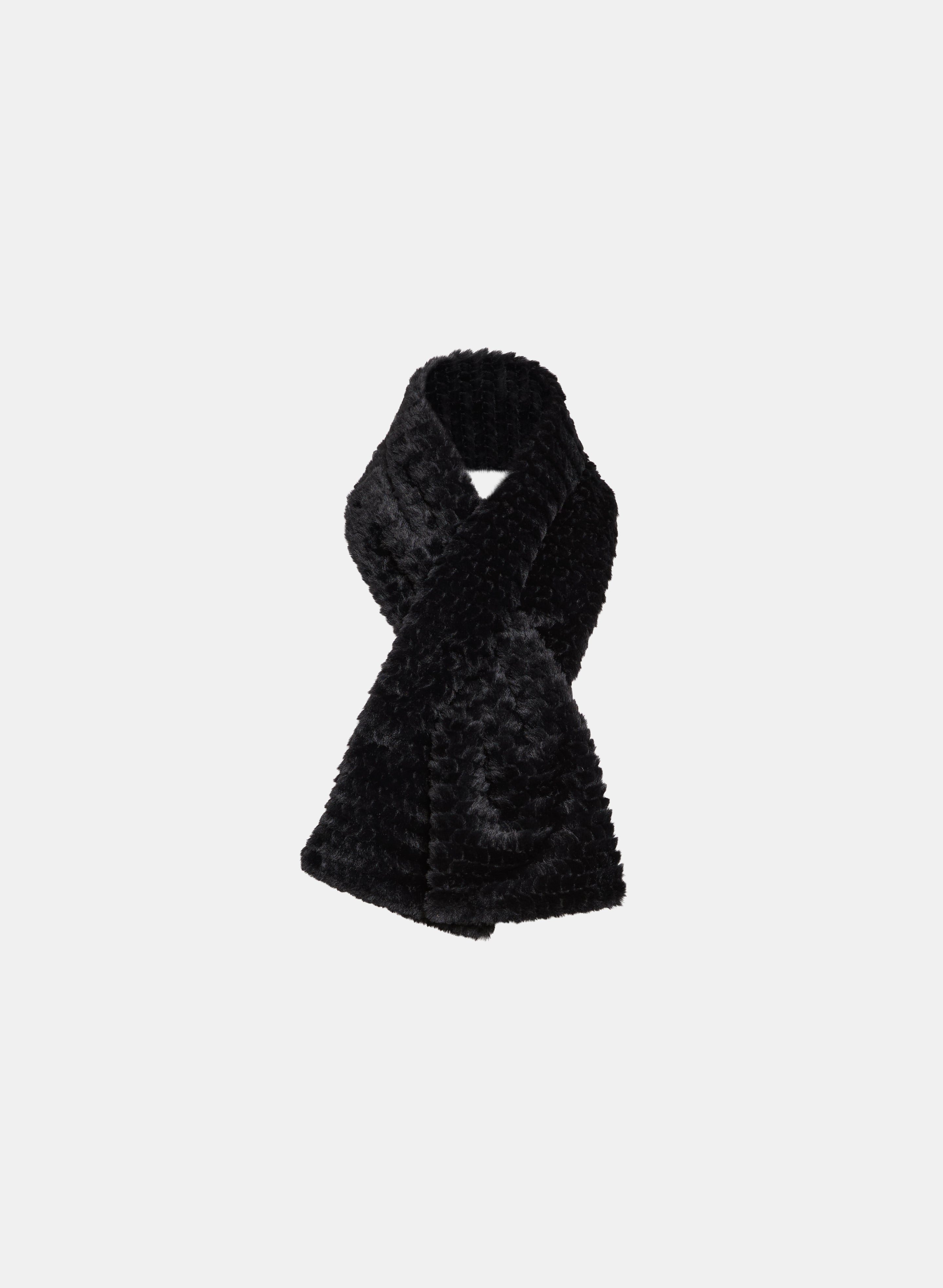 Textured Faux-Fur Scarf