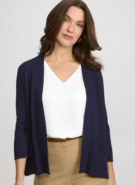 Knit Open-Front Cardigan
