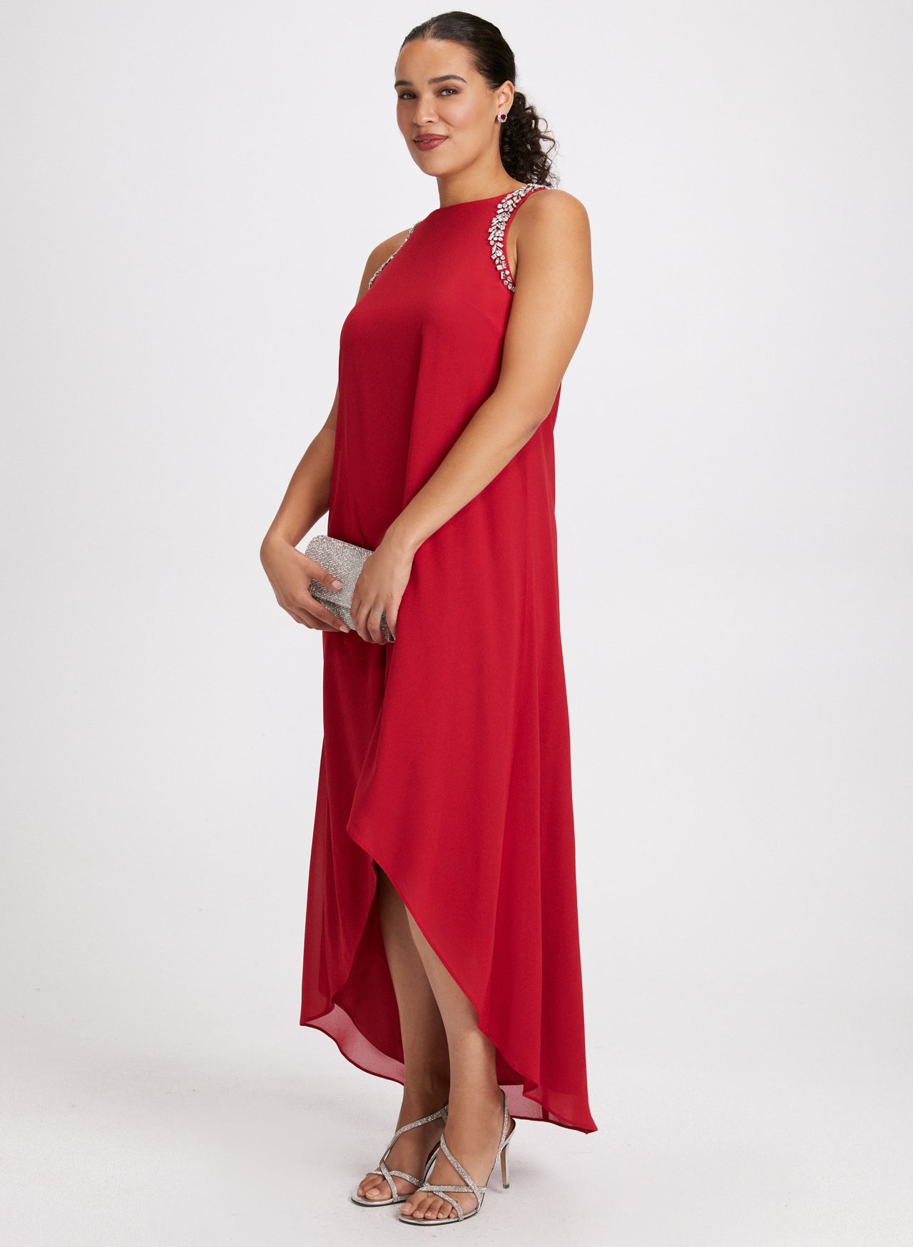 Chiffon Cut Out Sleeveless Dress