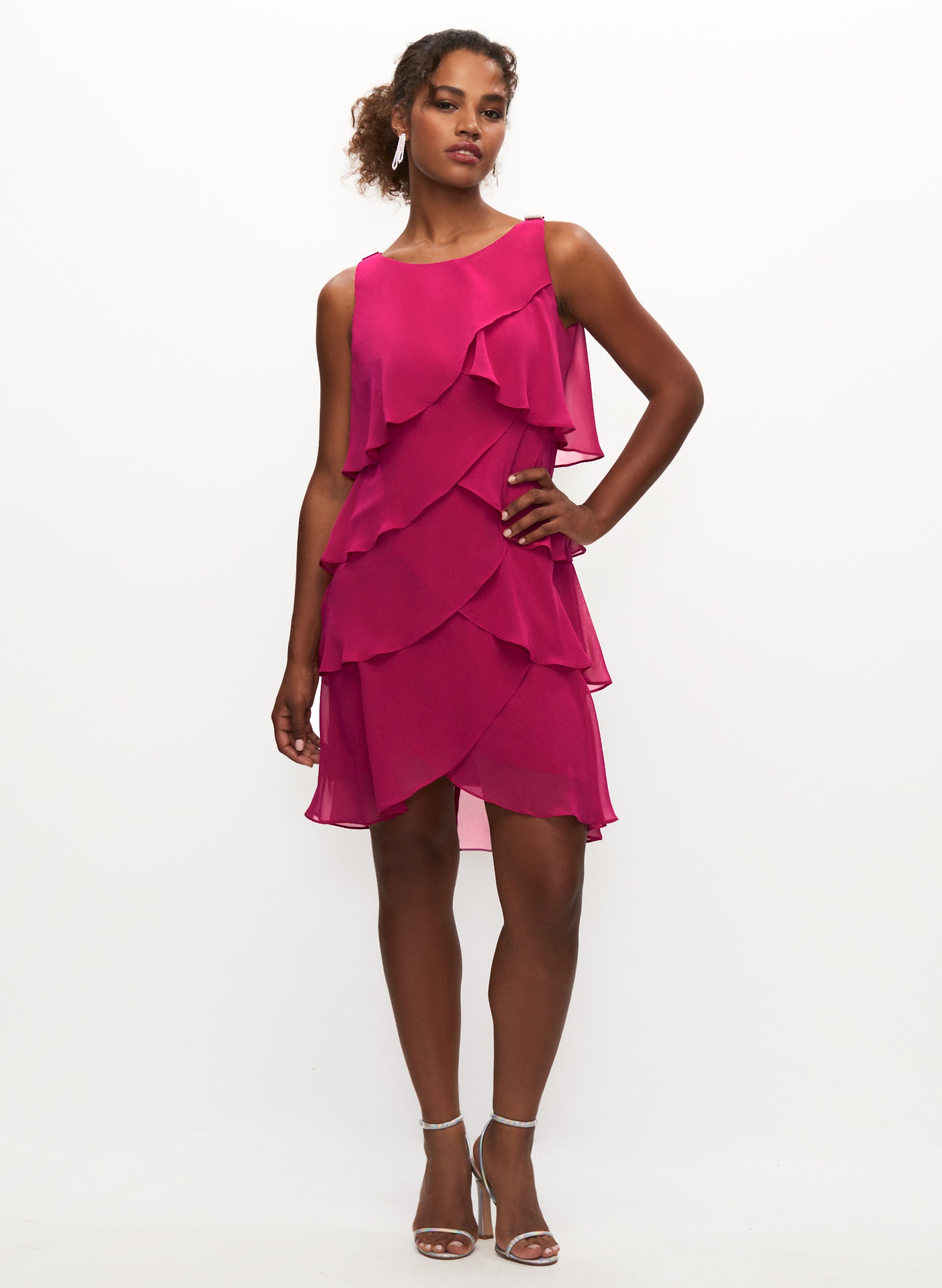 Magenta Chiffon Dress