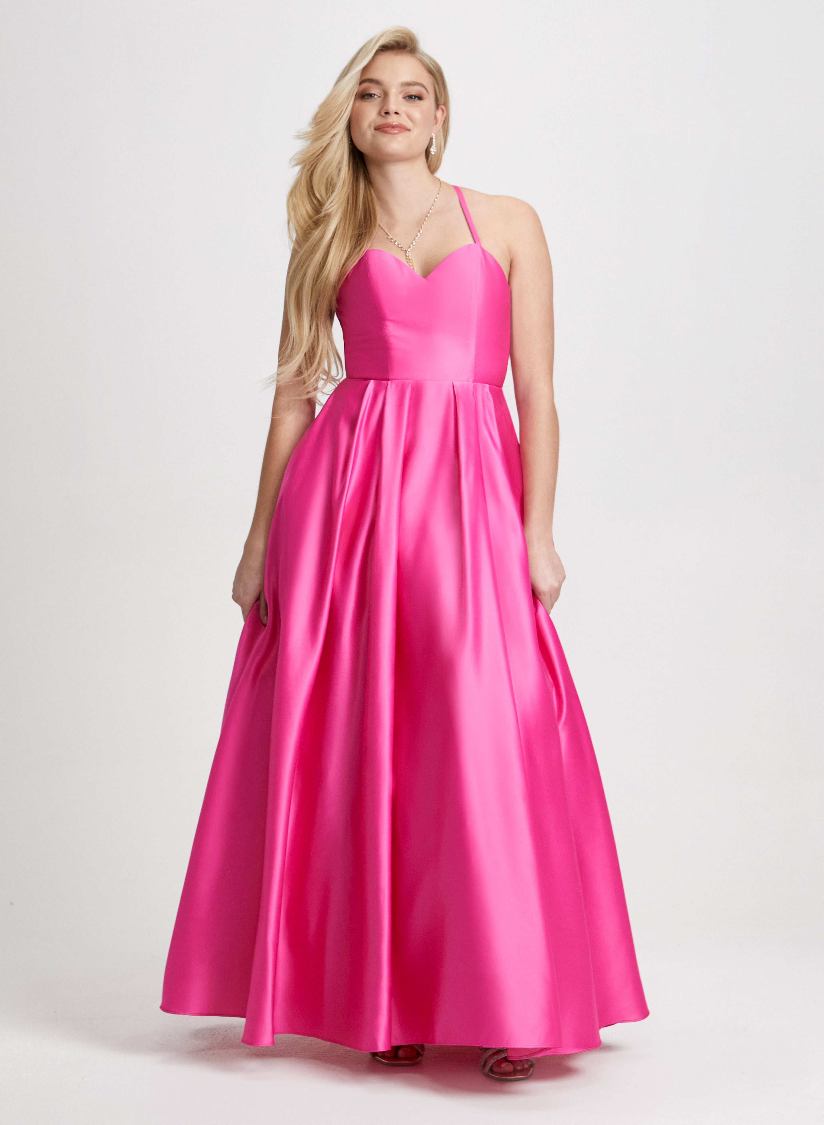 Sweetheart Neck Satin Ball Gown