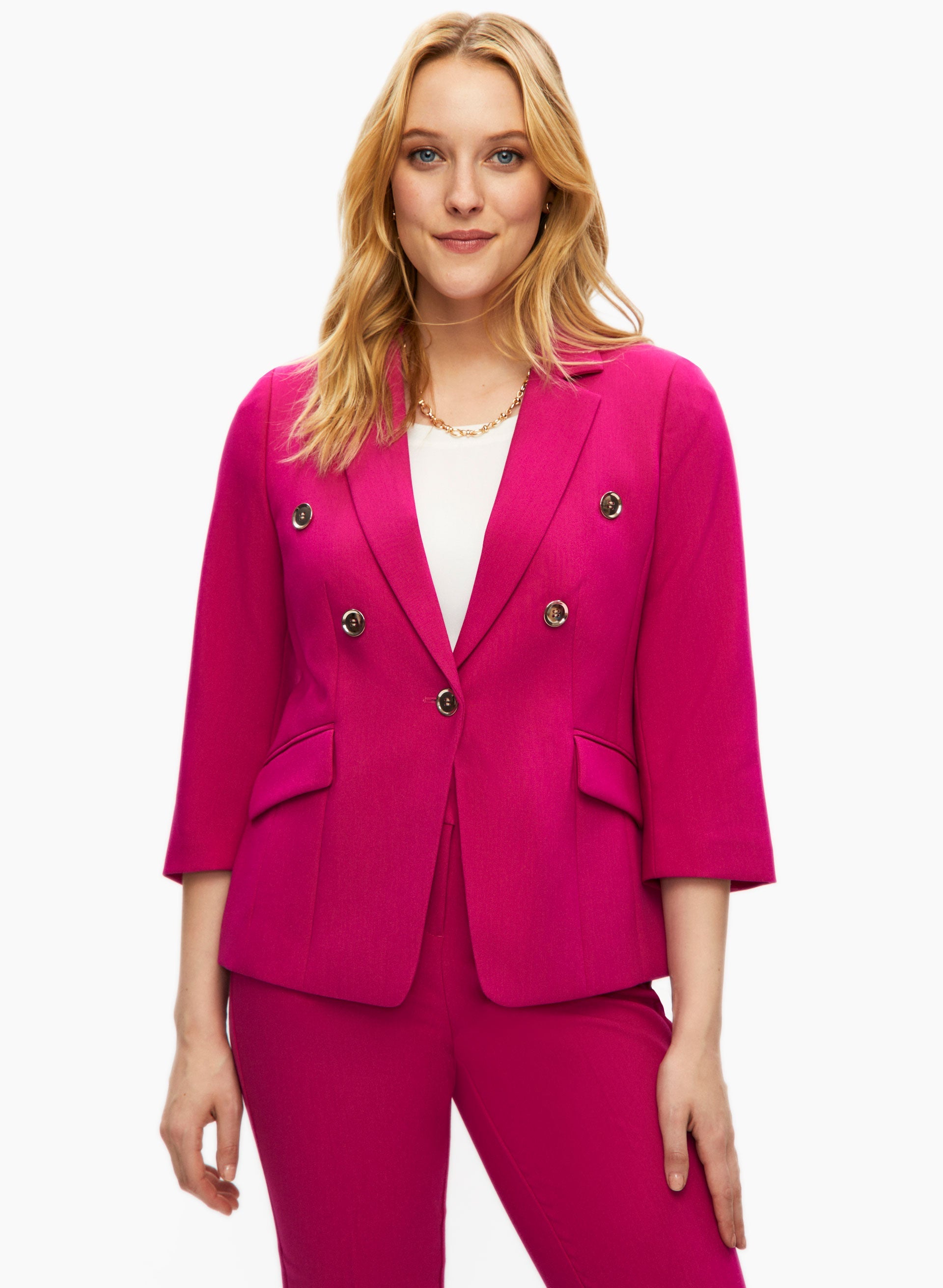 CenturyX Women's Blazer Suit 3/4 Sleeve Cardigan Jacket Suit