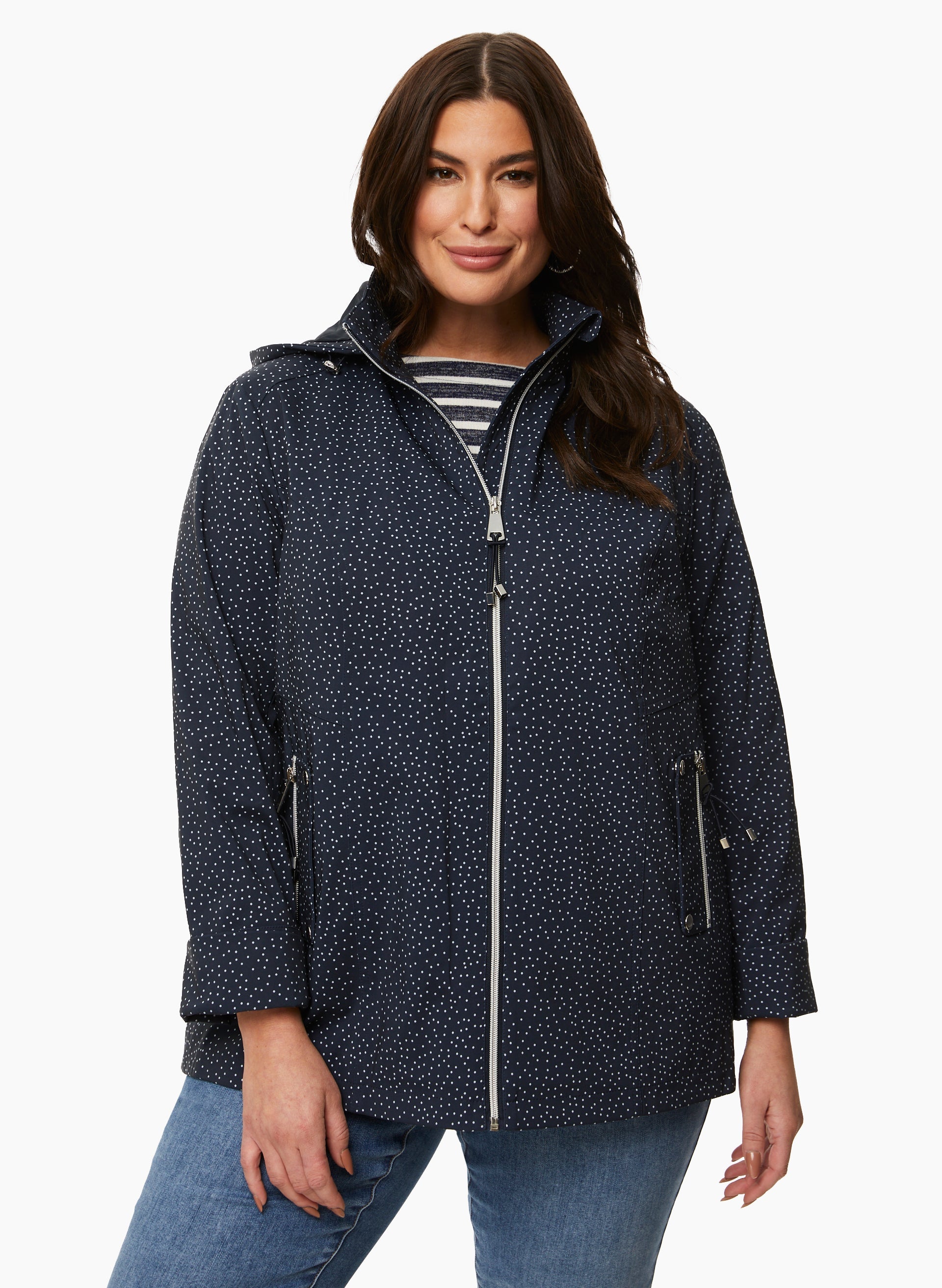 Dot Print Raincoat